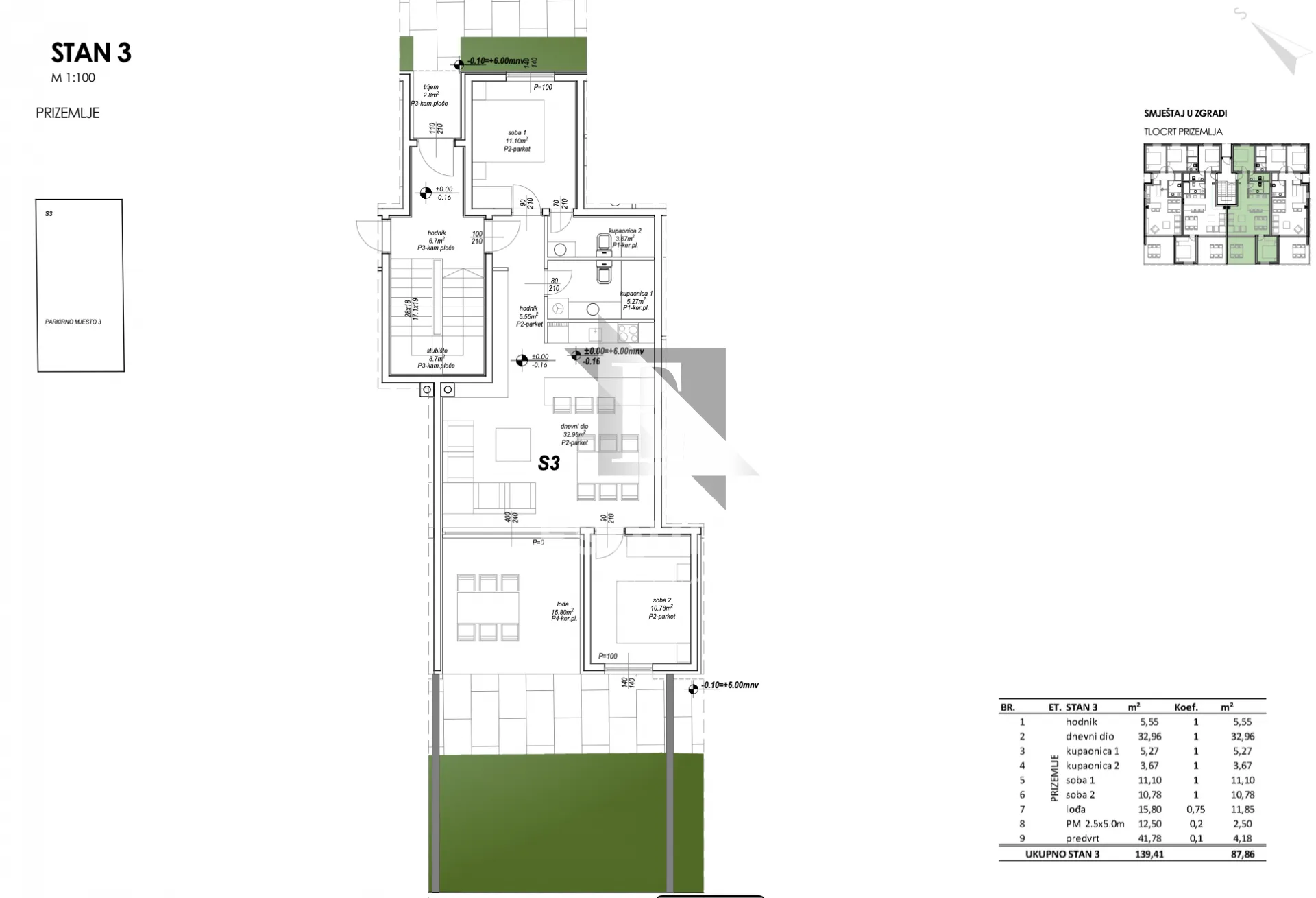 privlaka - dvosoban stan s3 s vrtom, useljivo- 88m2 - slika 22