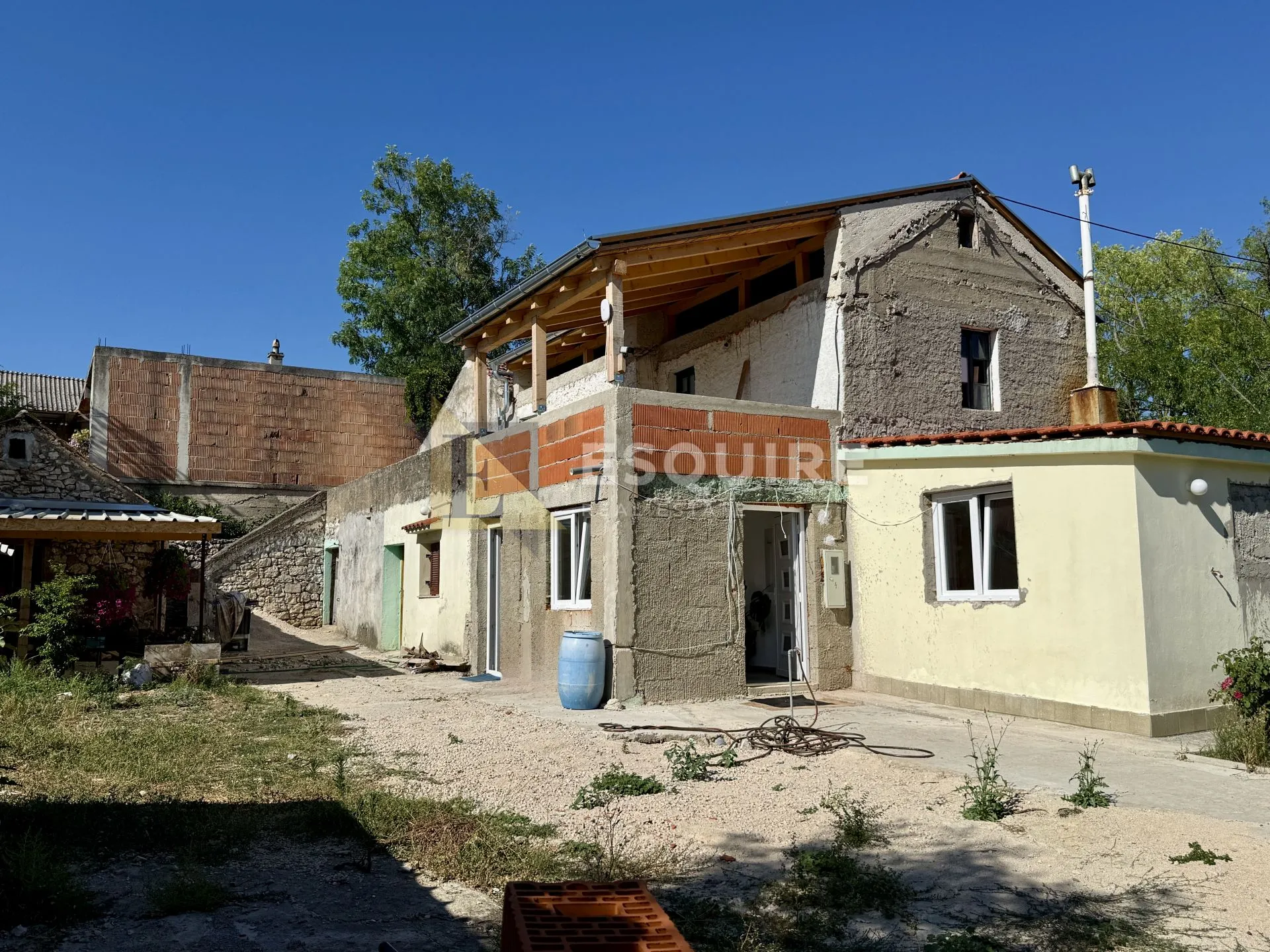 DRAČEVAC NINSKI – Kuća s velikom okućnicom, maslinikom i velikim potencijalom za uređenje!! - Dračevac Ninski, Poličnik