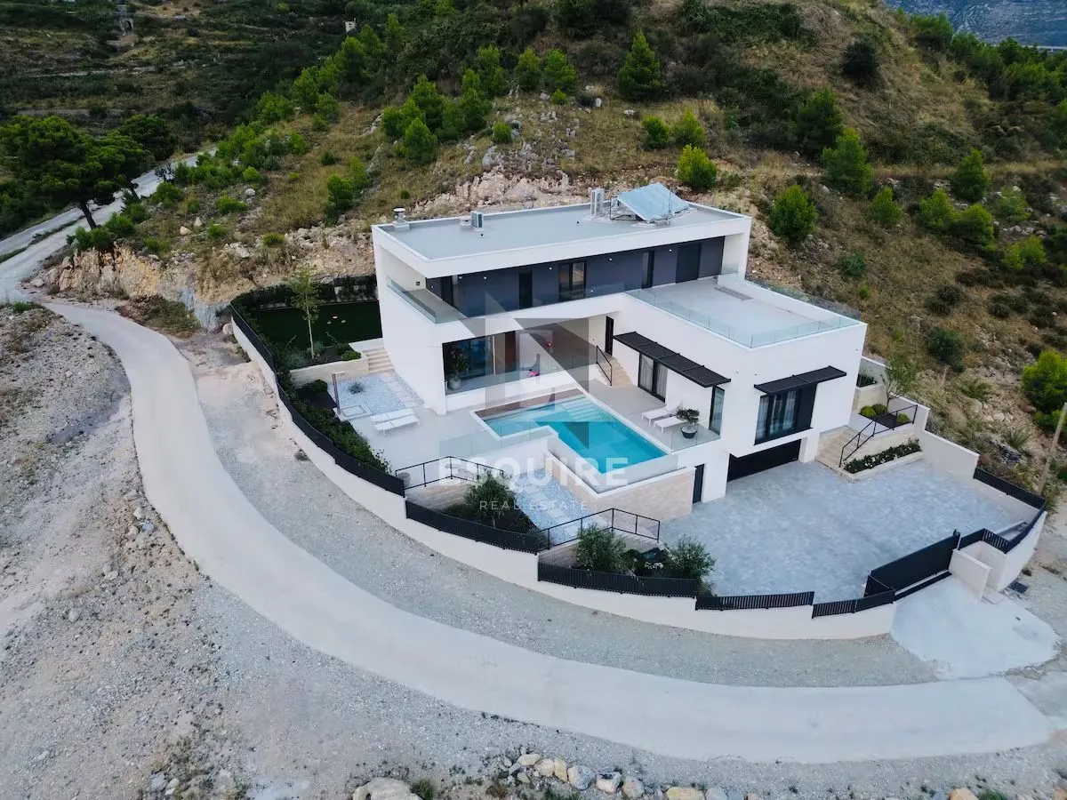 split- klis moderna villa sa bazenom i panoramskim pogledom - slika 11