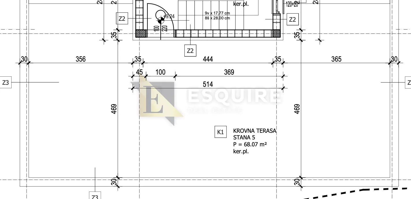 zadar - bili brig dvosoban penthouse s5 na 2. katu - 85m2 - slika 20