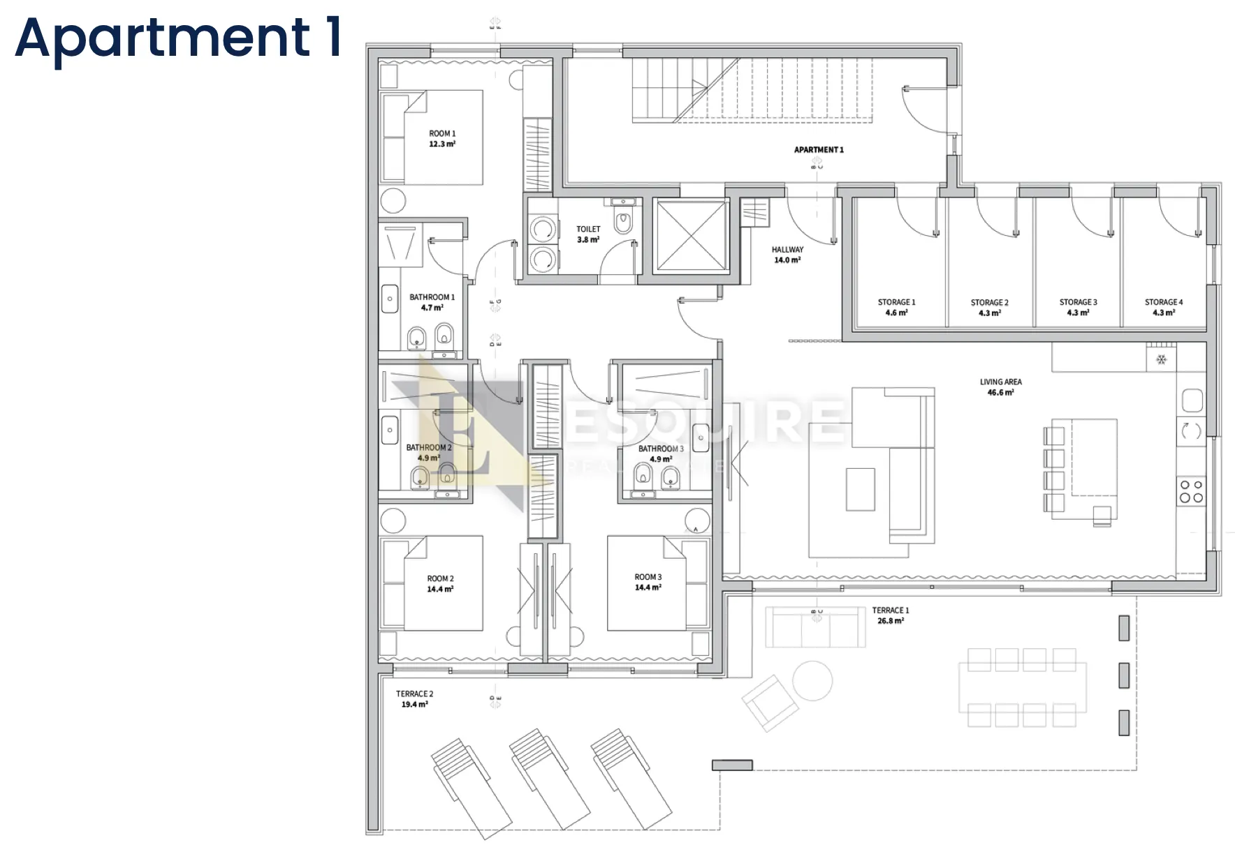 zaton - trosoban stan a1 u prizemlju s bazenom - 223m2 - slika 13