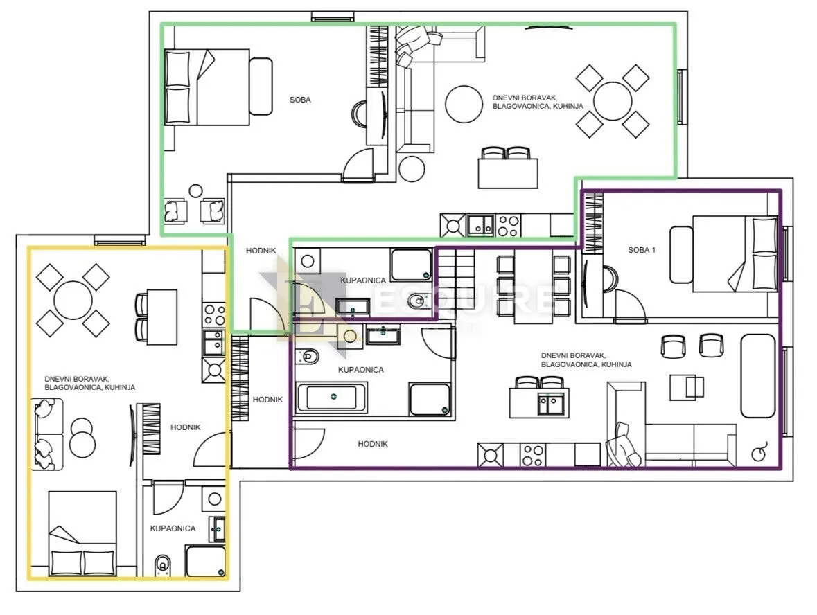 zaton - investicijska prilika - 4 luksuzna apartmana - 253m2 - slika 21