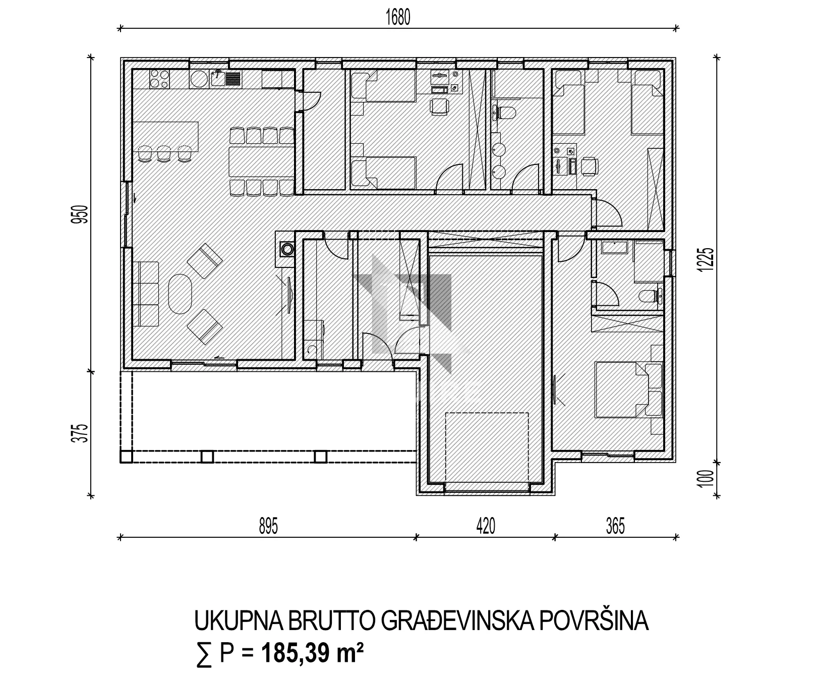 murvica - trosobna prizemnica s velikom okućnicom i bazenom - 235m2 - slika 22