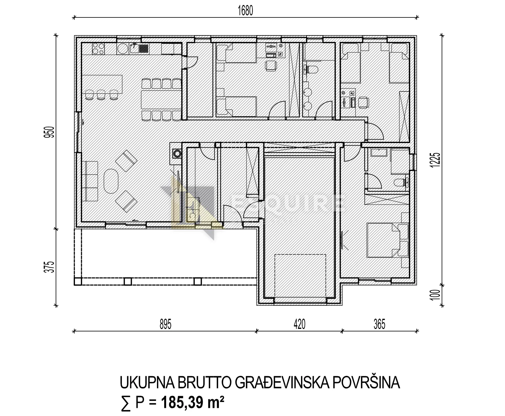 murvica - trosobna prizemnica s velikom okućnicom i bazenom - 235m2 - slika 22