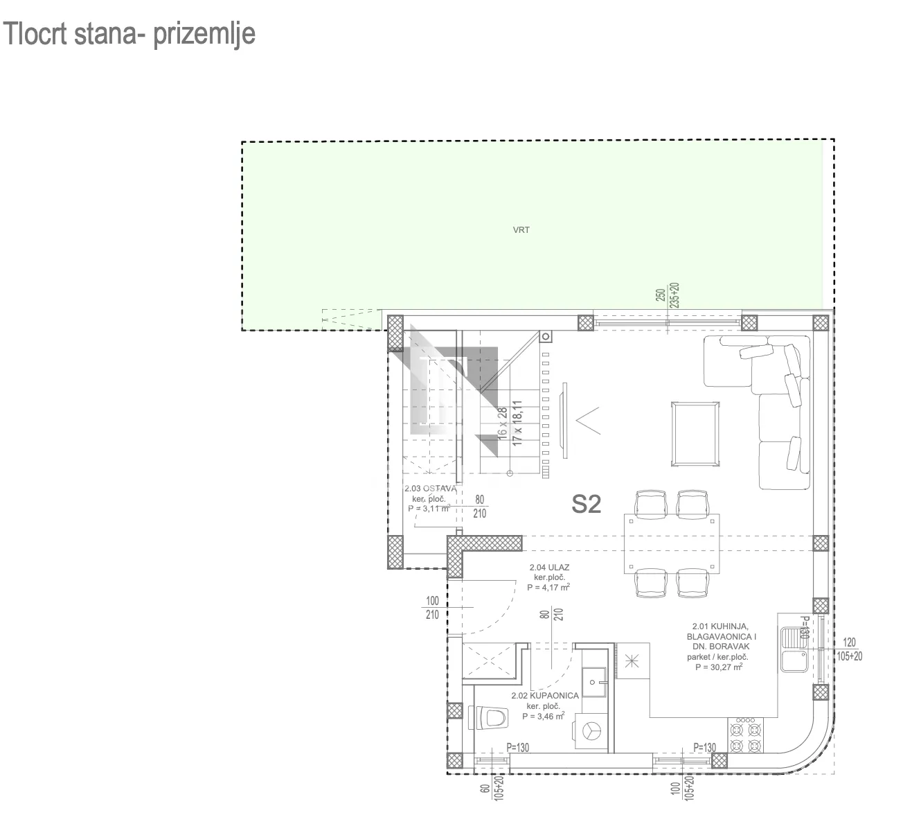 kožino - luksuzni dvoetažni stan s2 s vrtom, 2sb - 95m2 - slika 21