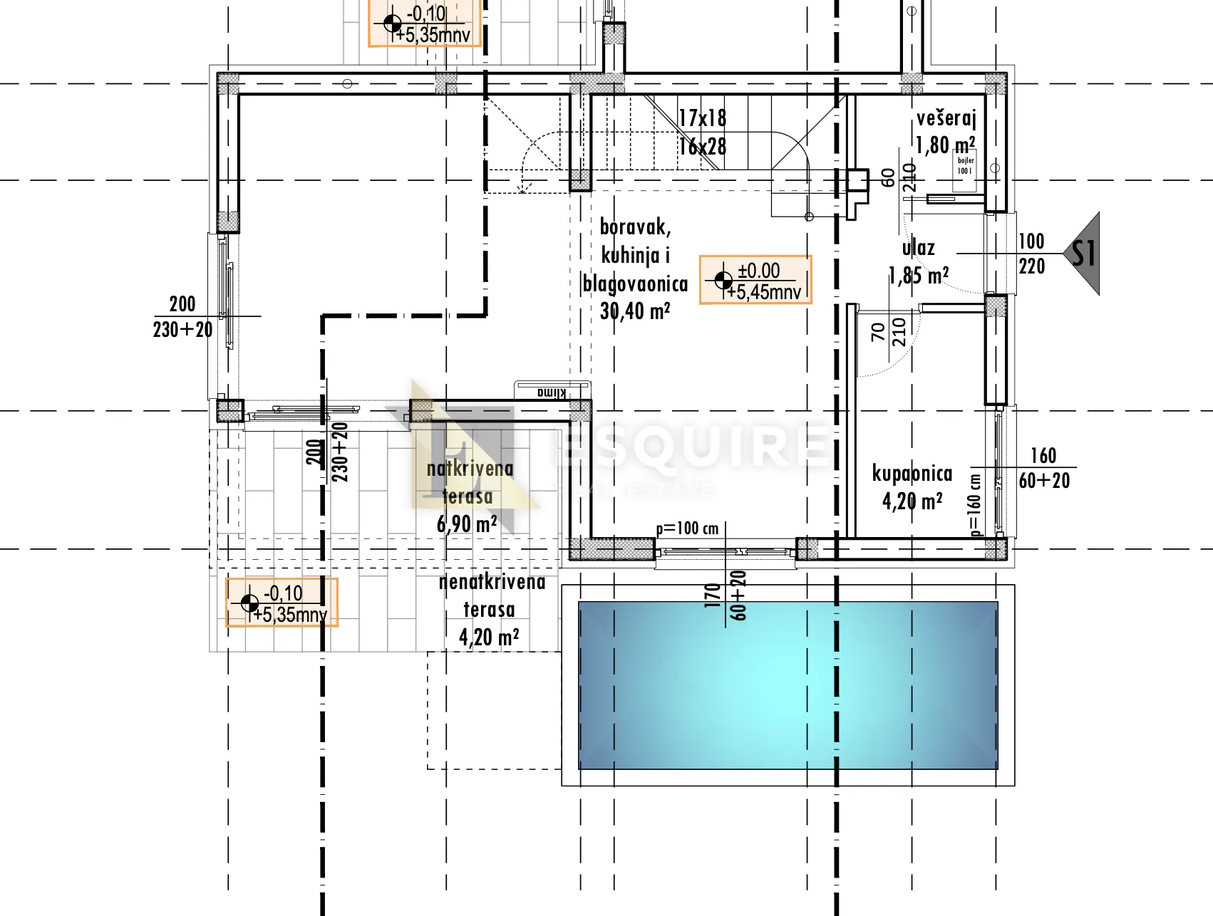 nin – moderna kuća u nizu oznake s1 s bazenom, 150 m od mora!! - slika 8