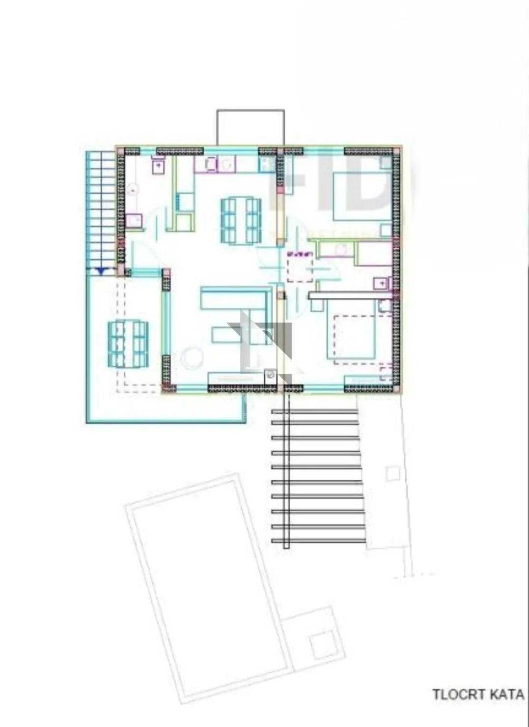 ždrilo -građevinsko zemljište od 374 m2 s projektom i građevinskom dozvolom!! - slika 3