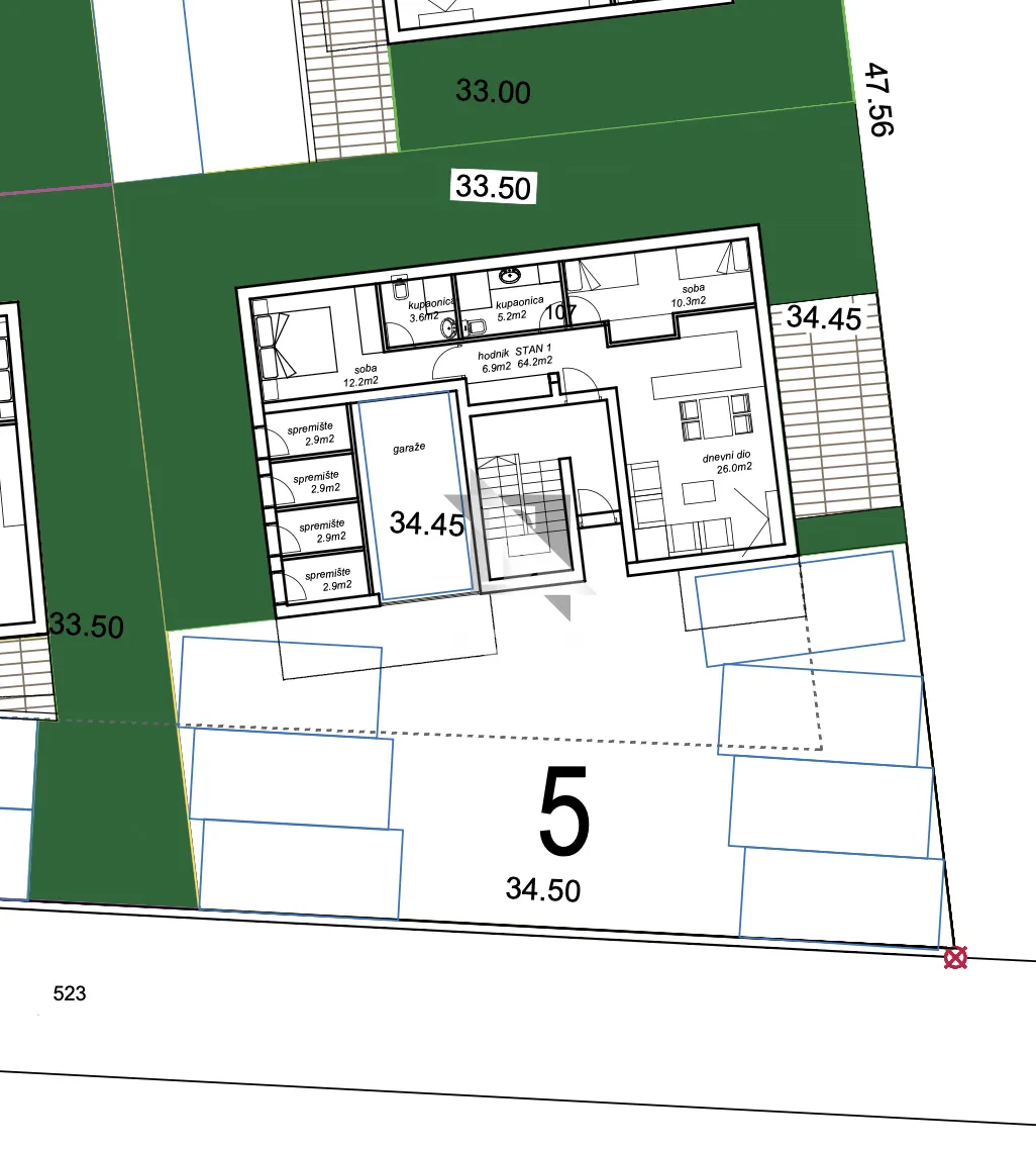 petrčane – zg5 jednosoban stan s2 na 1. katu, svega 650 m od mora! - slika 31