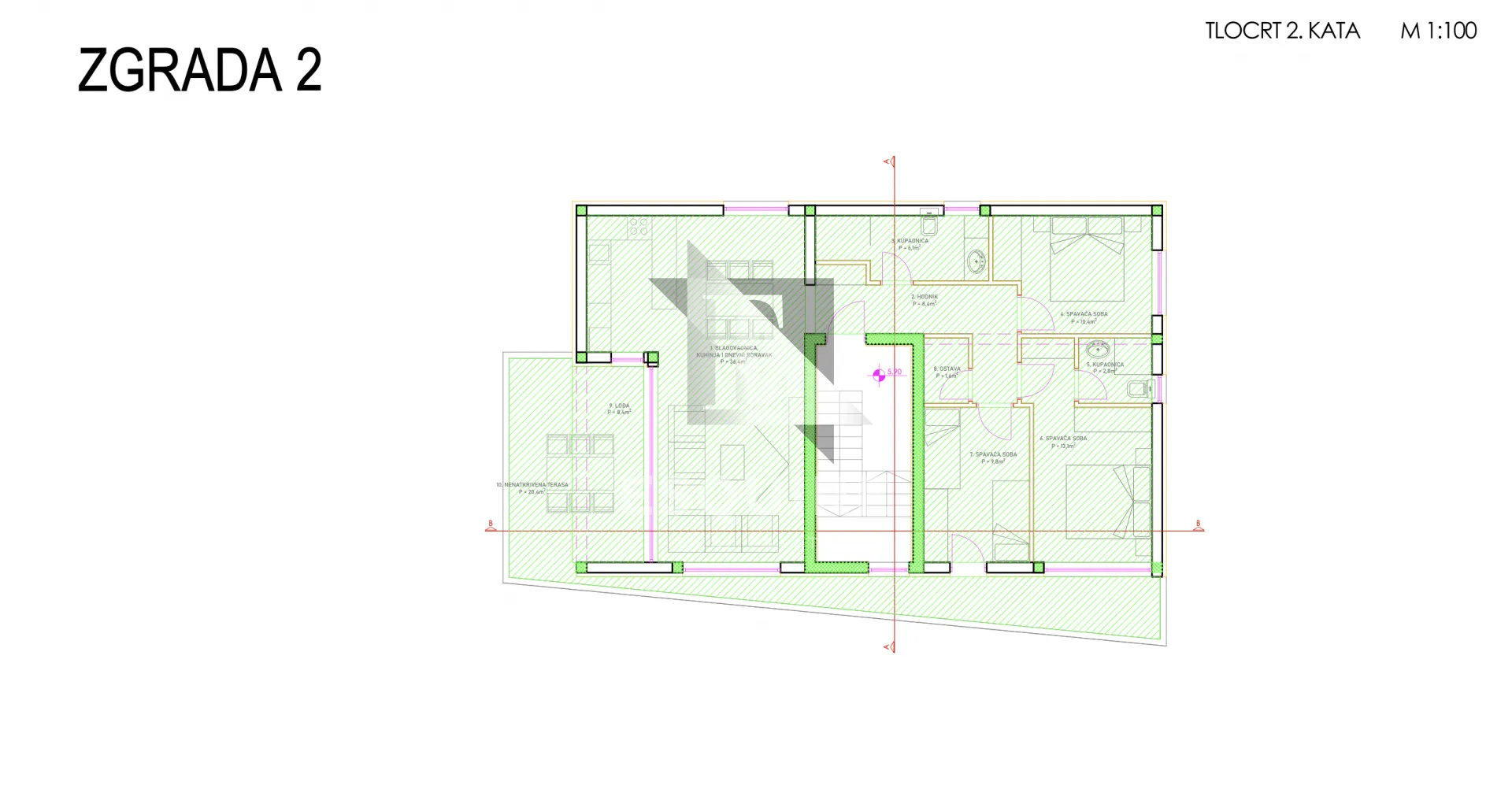 petrčane – zg4 trosoban penthouse s4 na 2. katu, svega 650 m od mora! - slika 16