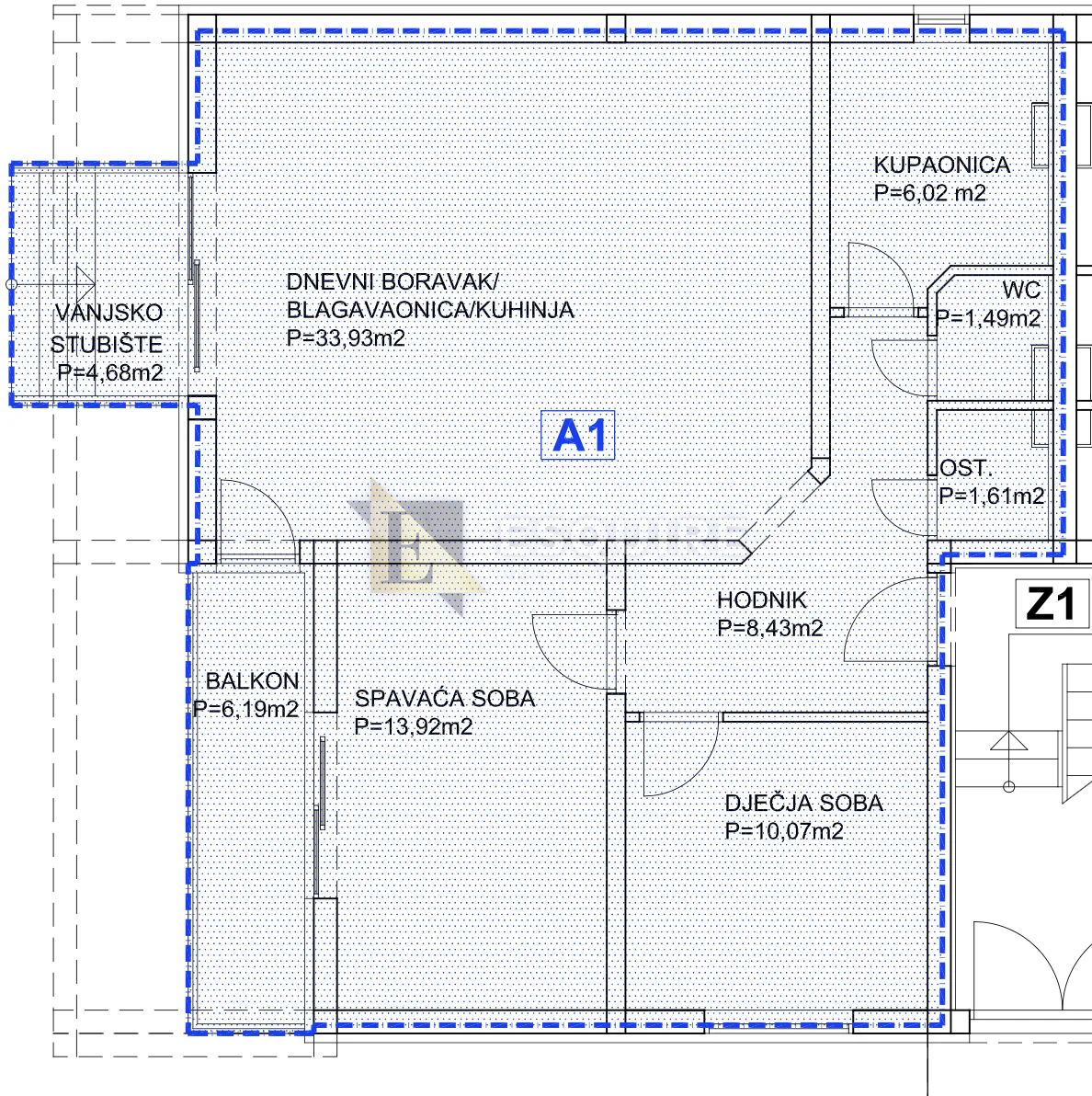 privlaka - dvosoban stan a1 s vrtom - 93m2 - slika 30
