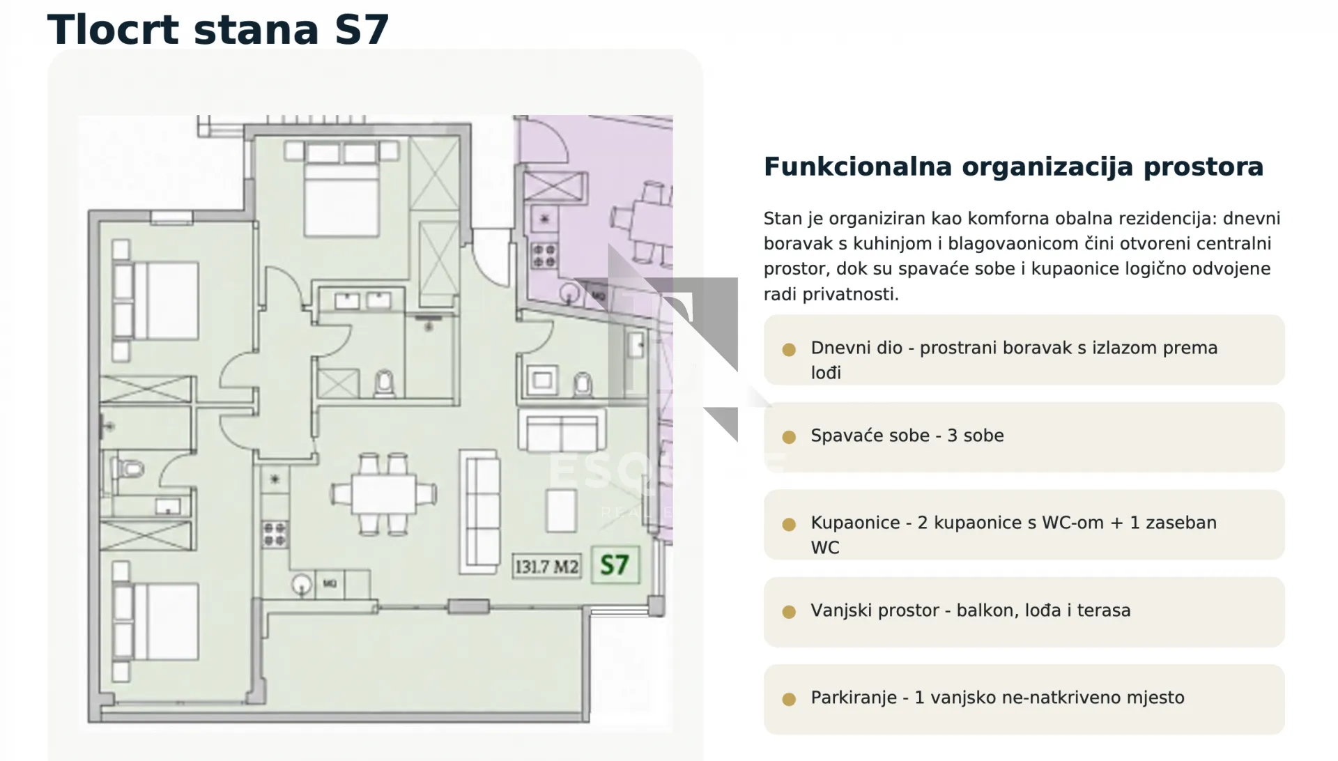 privlaka - lux novogradnja 1. red do mora - trosoban penthouse s7 - 131m2 - slika 6