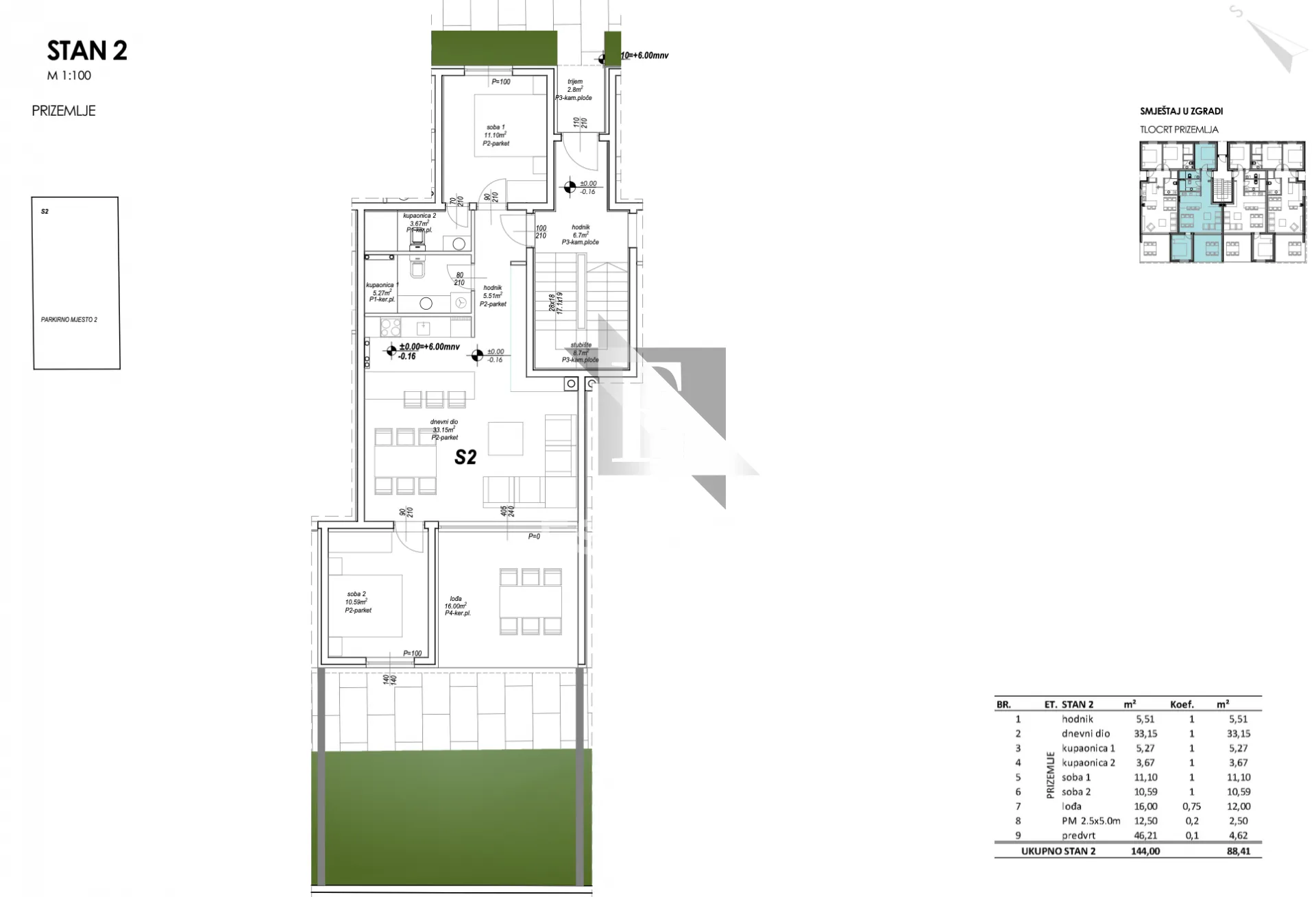 privlaka - dvosoban stan s2 s vrtom, useljivo - 89m2 - slika 22