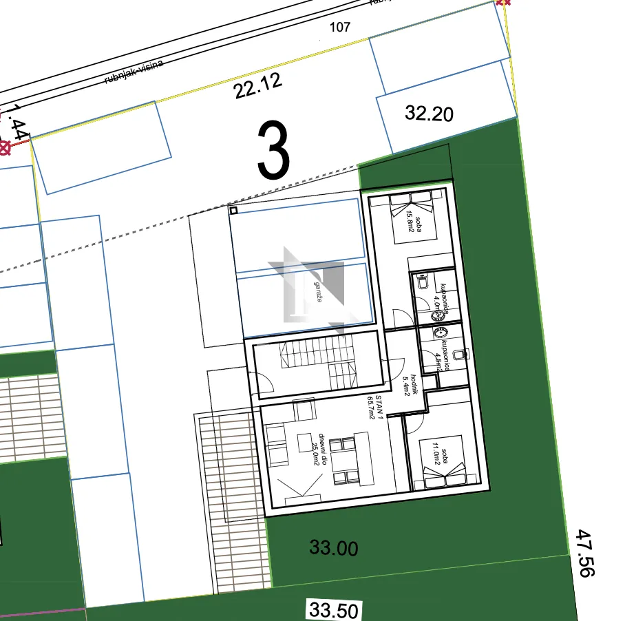 petrčane – zg3 dvosoban stan s1 s privatnim vrtom u modernom manjem kompleksu, svega 650 m od mora! - slika 26