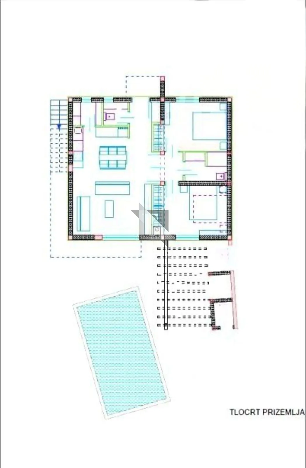 ždrilo -građevinsko zemljište od 374 m2 s projektom i građevinskom dozvolom!! - slika 4