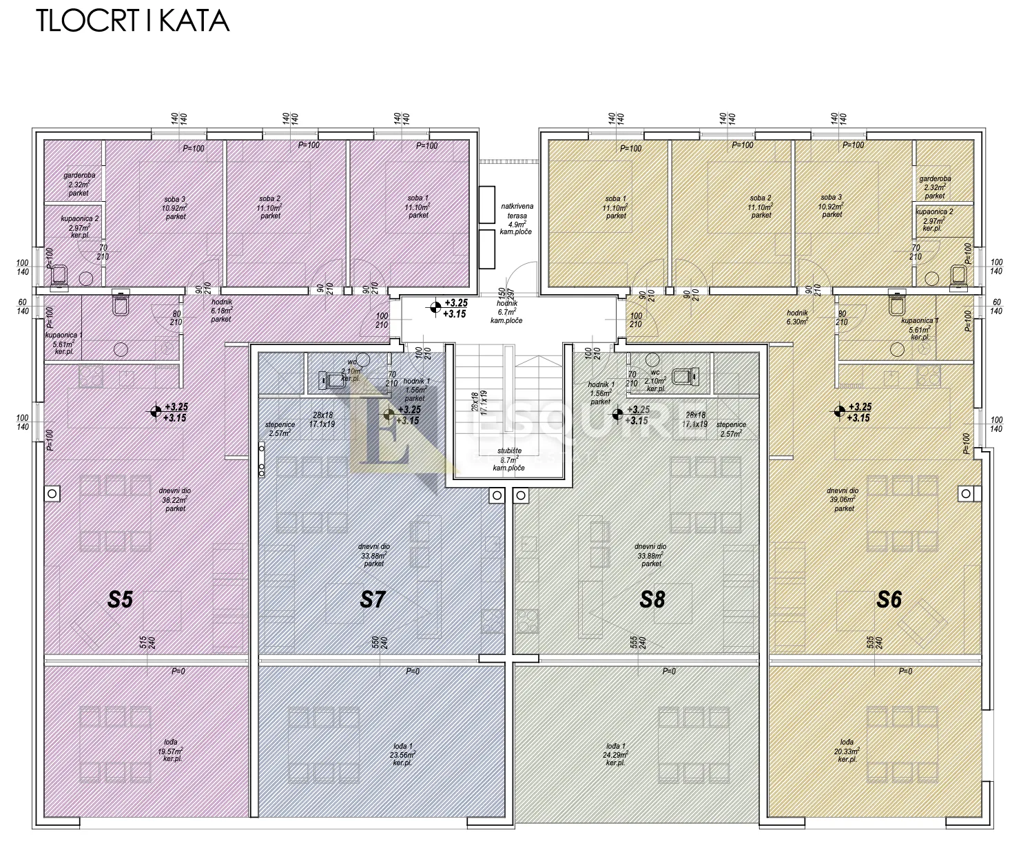 privlaka - trosoban stan s6 na 1. katu, useljivo - 107m2 - slika 27