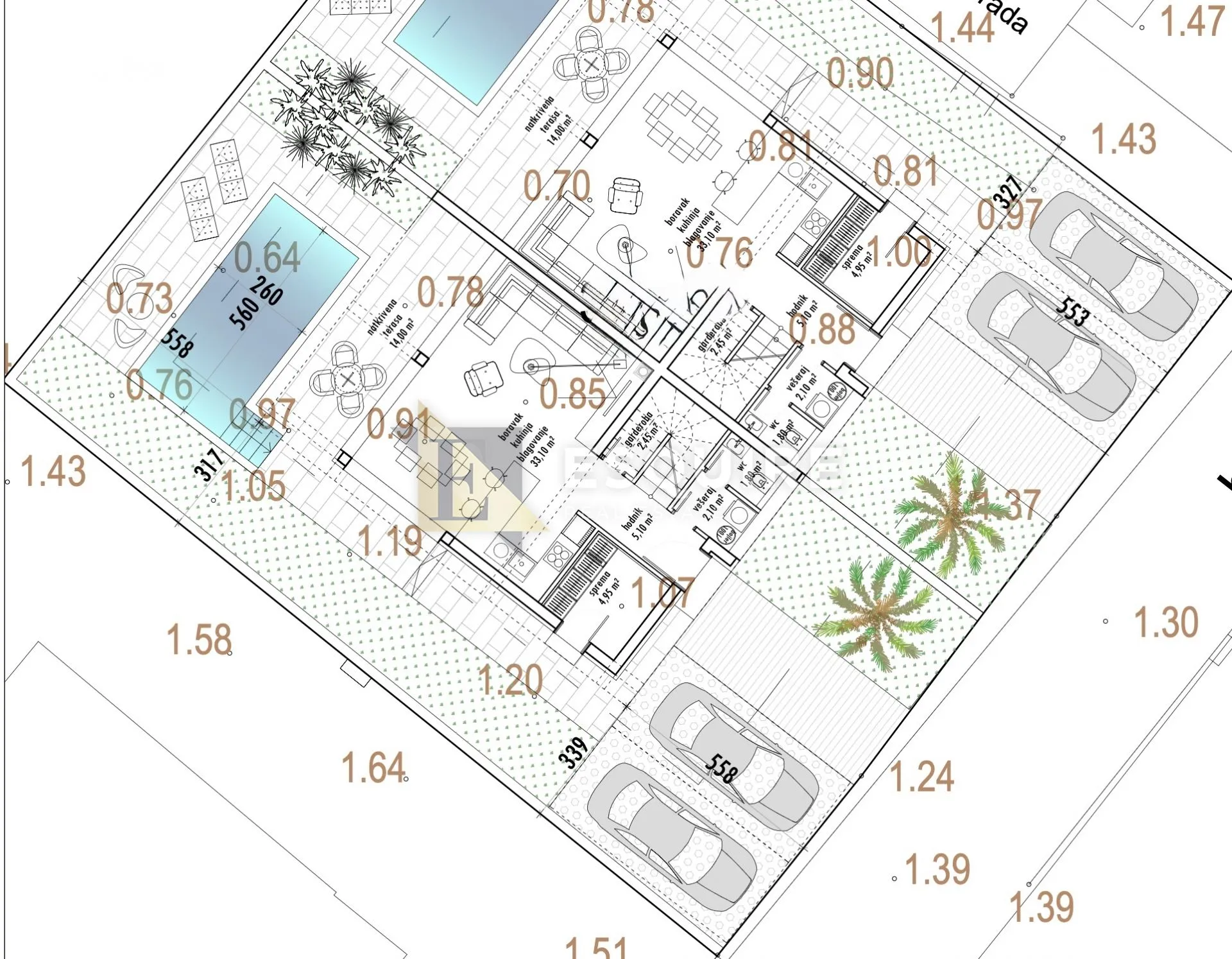 privlaka – moderna duplex vila s bazenom i panoramskim pogledom na more!! - slika 16