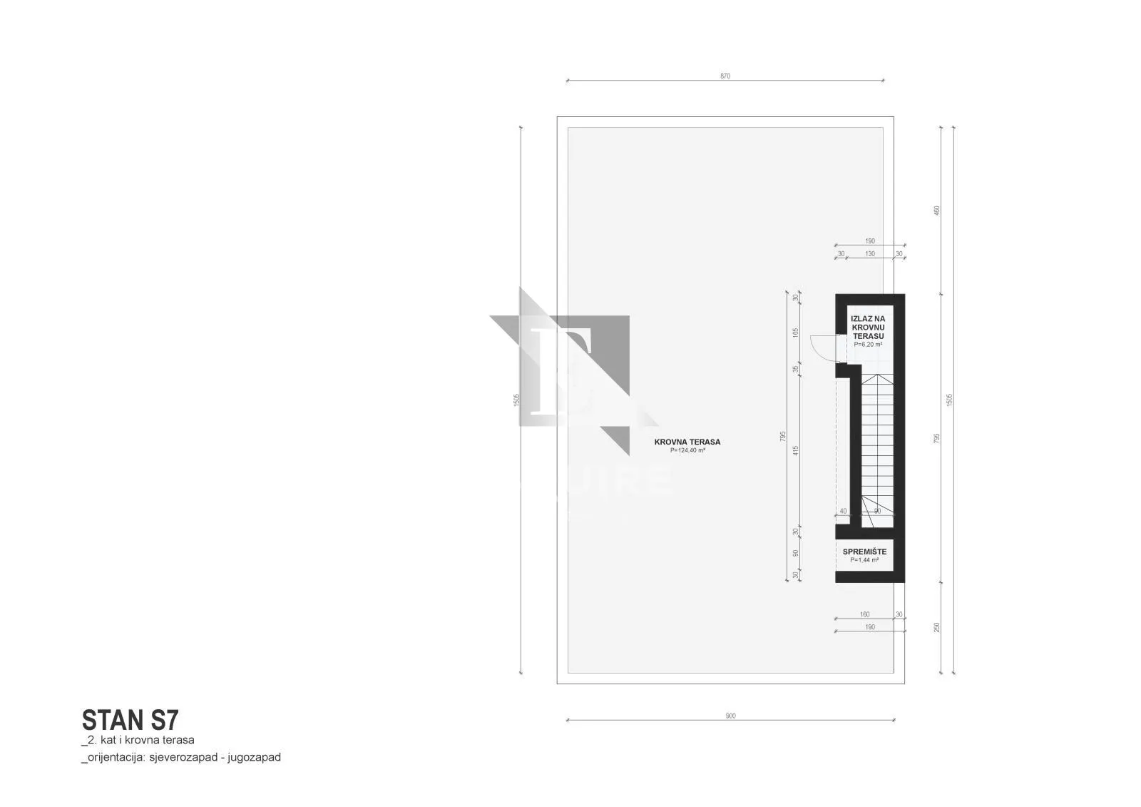 diklovac - luksuzan trosoban penthouse, garaža - 155m2 - slika 20