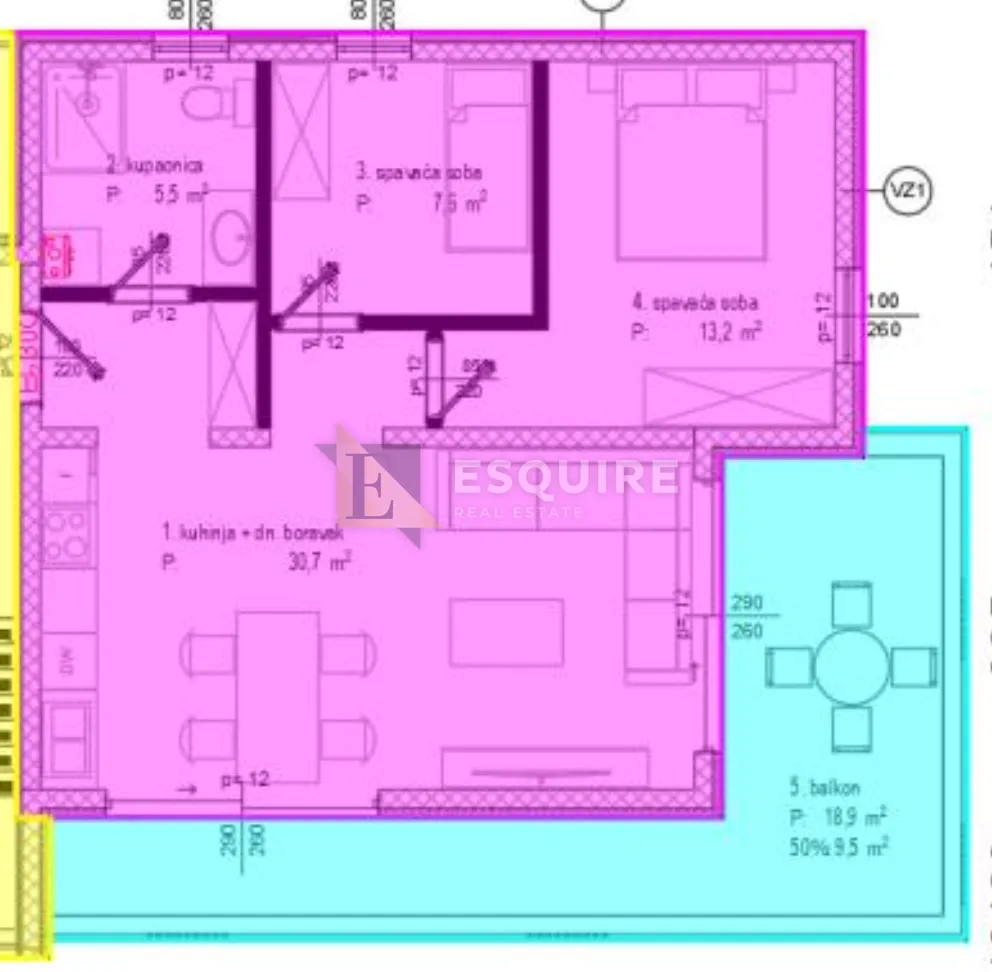 zadar - diklo dvosoban stan s7 ii red do mora - 95m2 - slika 32