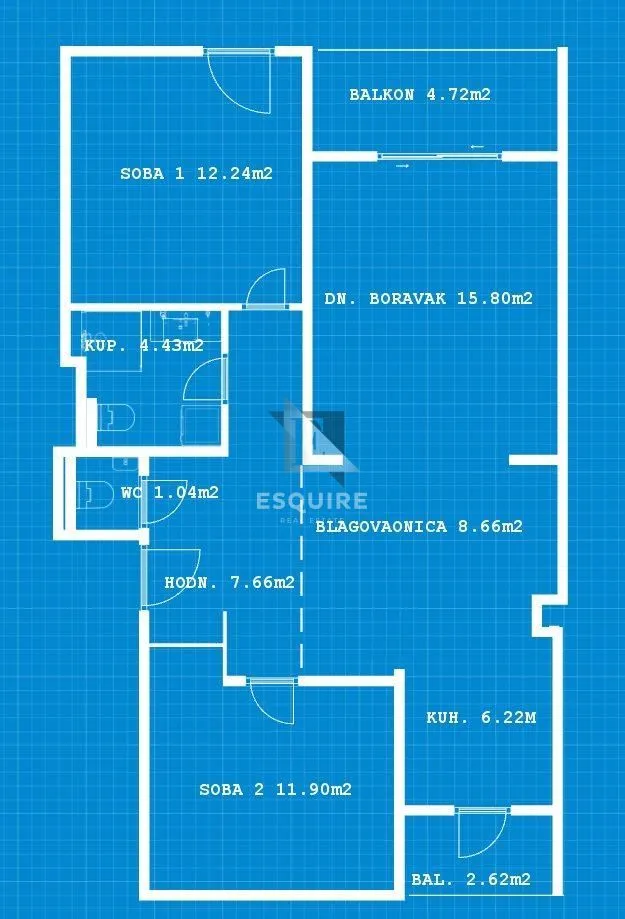 bili brig - potpuno renoviran dvosoban stan - 75m2 - slika 18