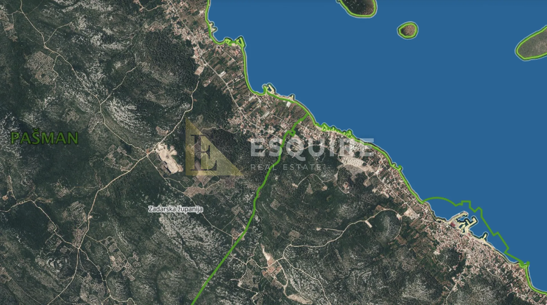 PAŠMAN - UGRINIĆ - Građevinsko zemljište 200m od mora - 2343m2