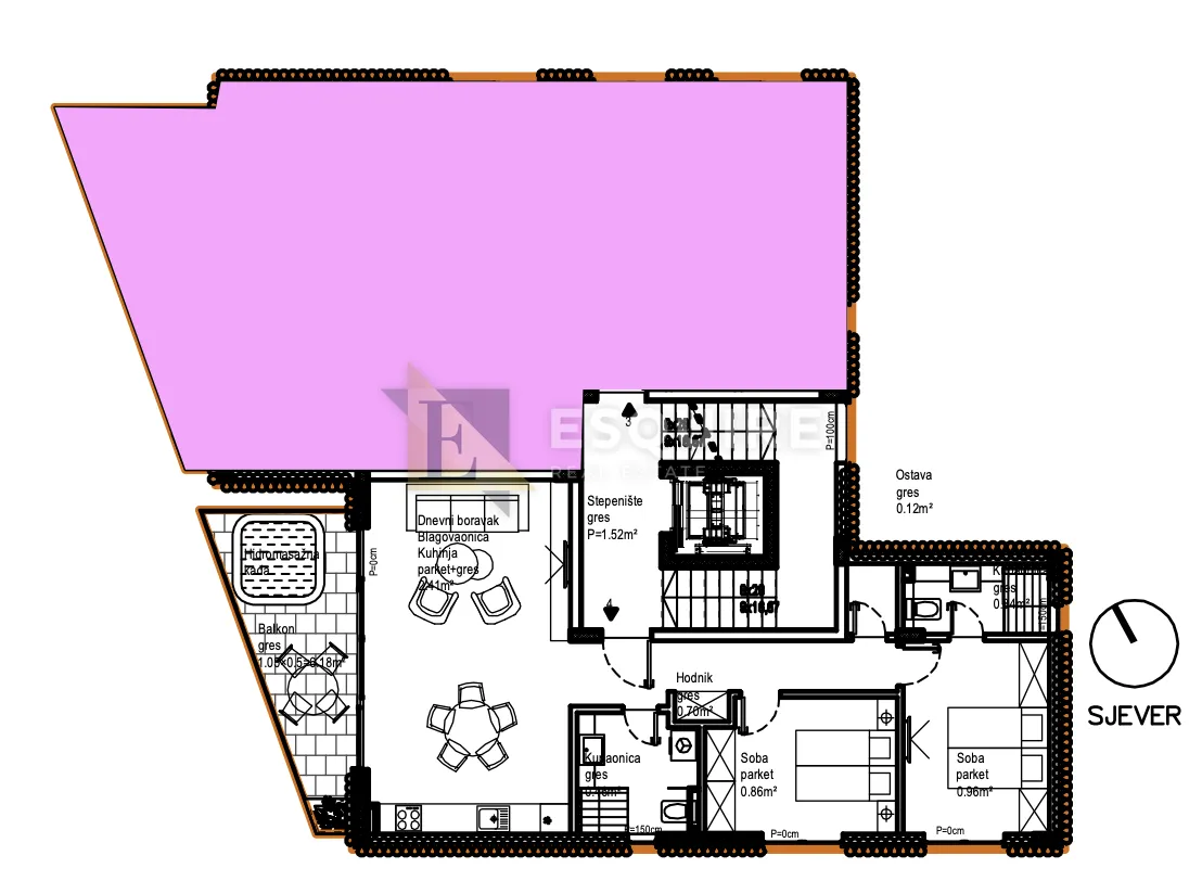 zadar - sukošan - trosoban stan s03, 20m od mora - 88m2 - slika 30