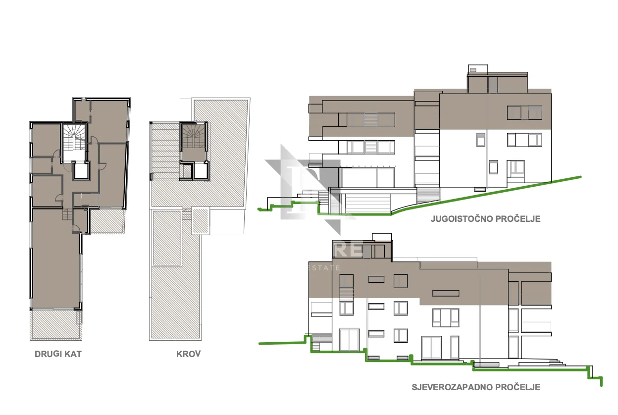 zadar - kožino luksuzan četverosoban penthouse s4 s grijanim bazenom na krovnoj terasi, 100m od mora - 265m2 - slika 45