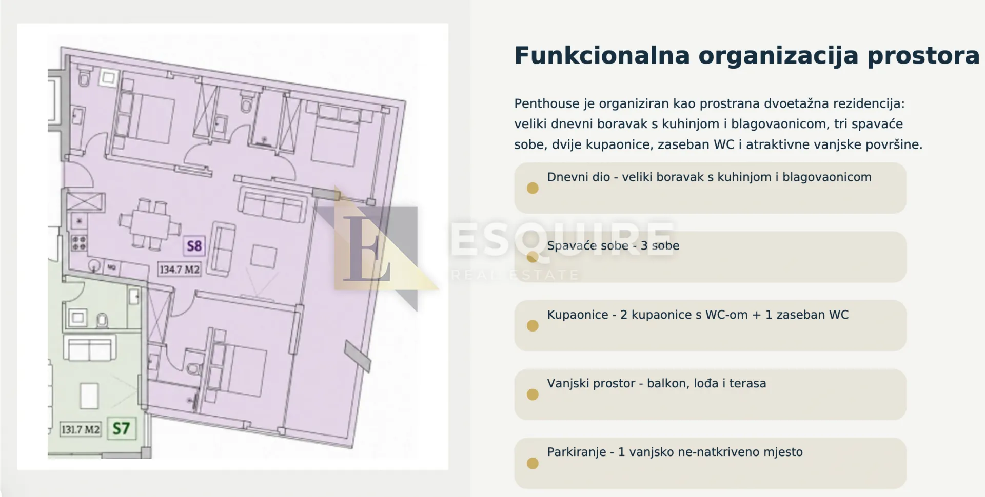 privlaka - lux novogradnja 1. red do mora - trosoban penthouse s8 - 134m2 - slika 6