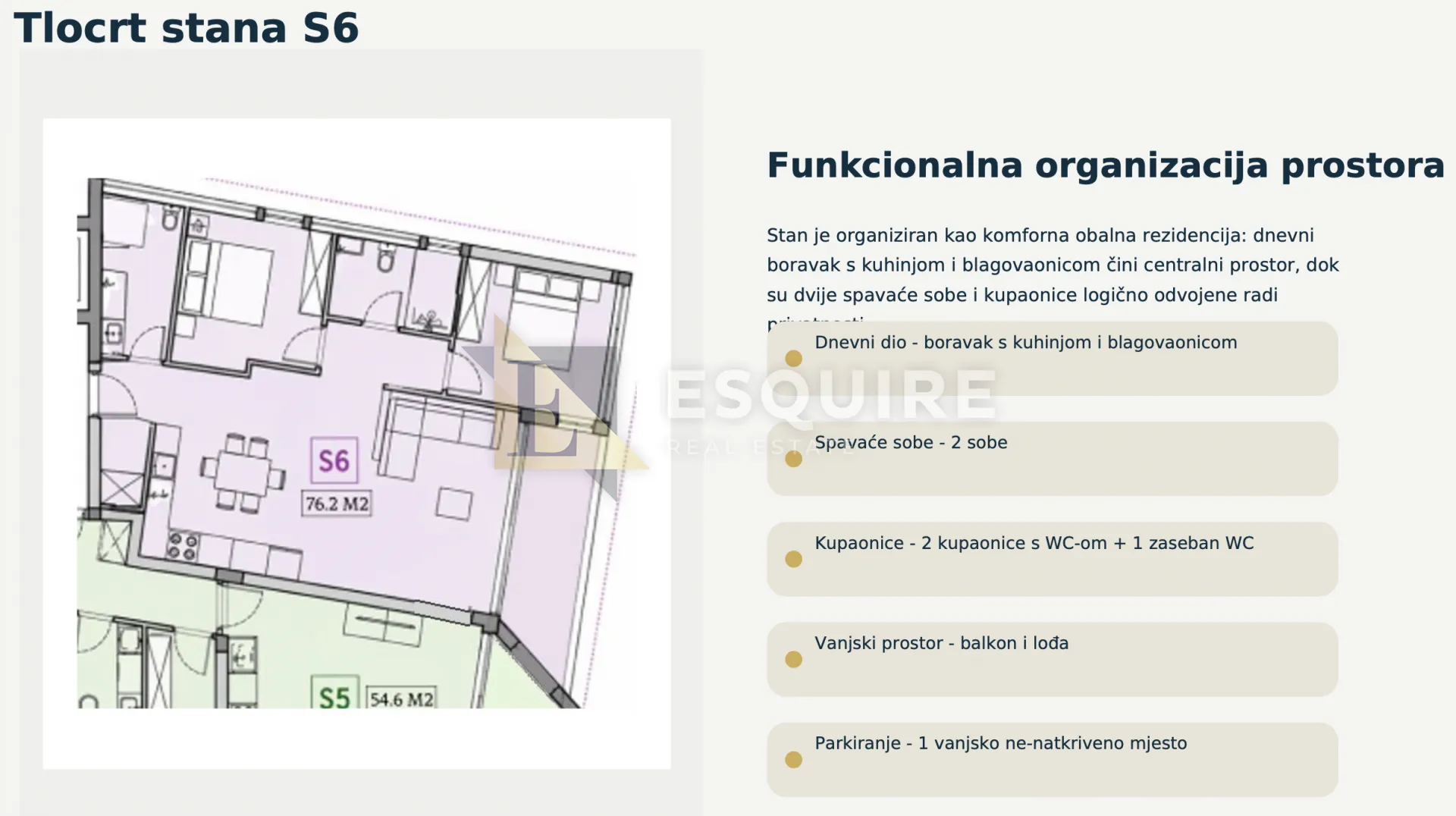 privlaka - lux novogradnja 1. red do mora - dvosoban stan s6 na 1. katu - 76m2 - slika 6
