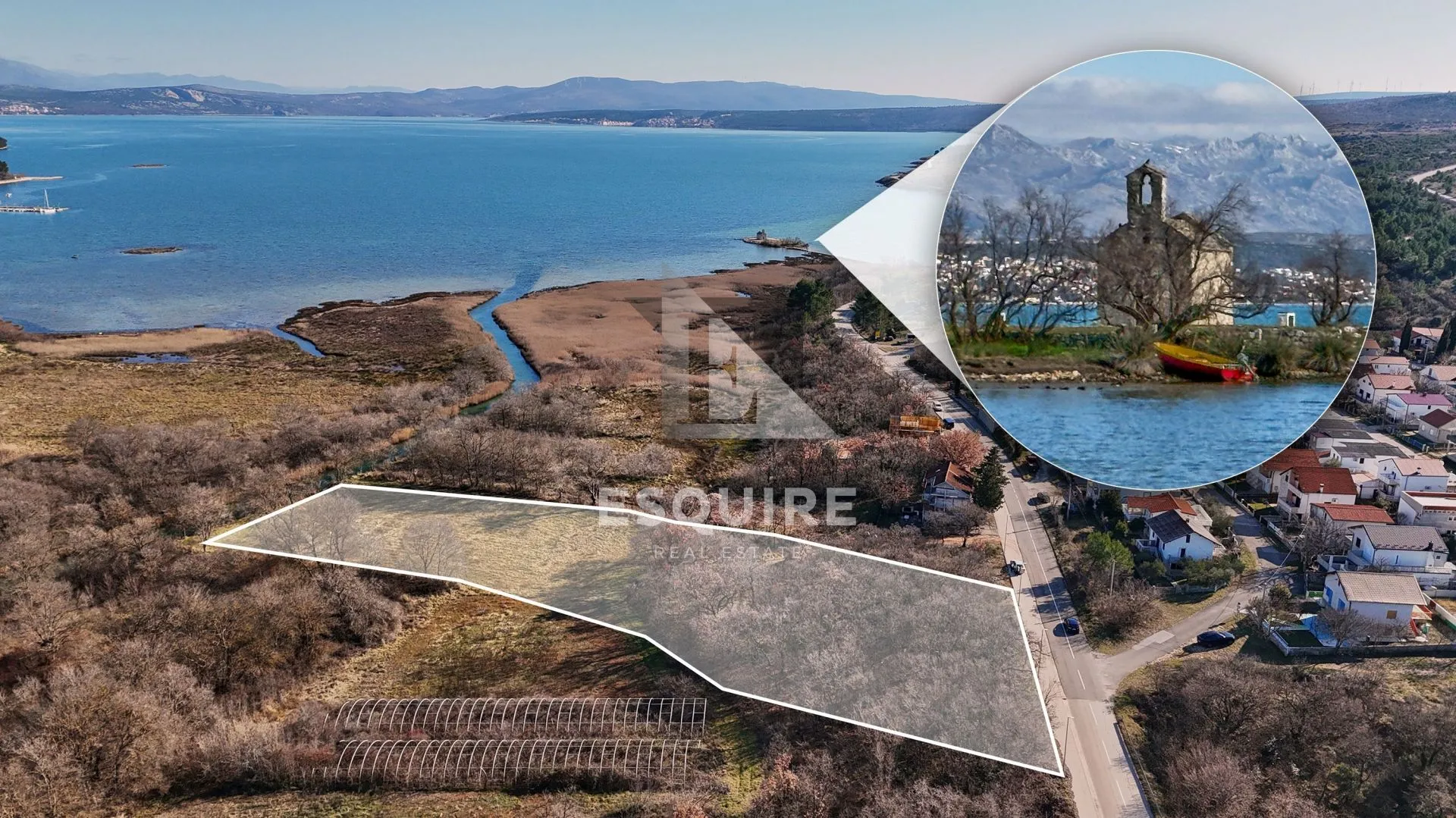 posedarje - građevinsko zemljište 3700m2 + livada - ukupno 6500m2 - slika 1