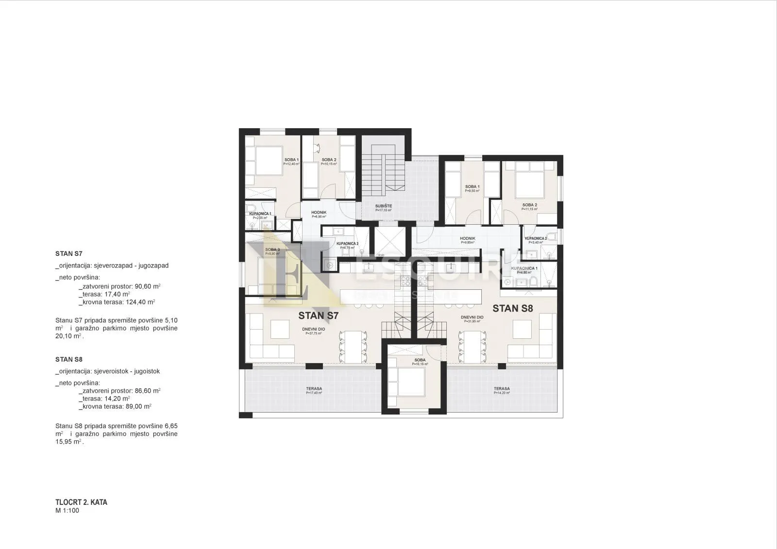 diklovac - luksuzan trosoban penthouse, garaža - 155m2 - slika 21