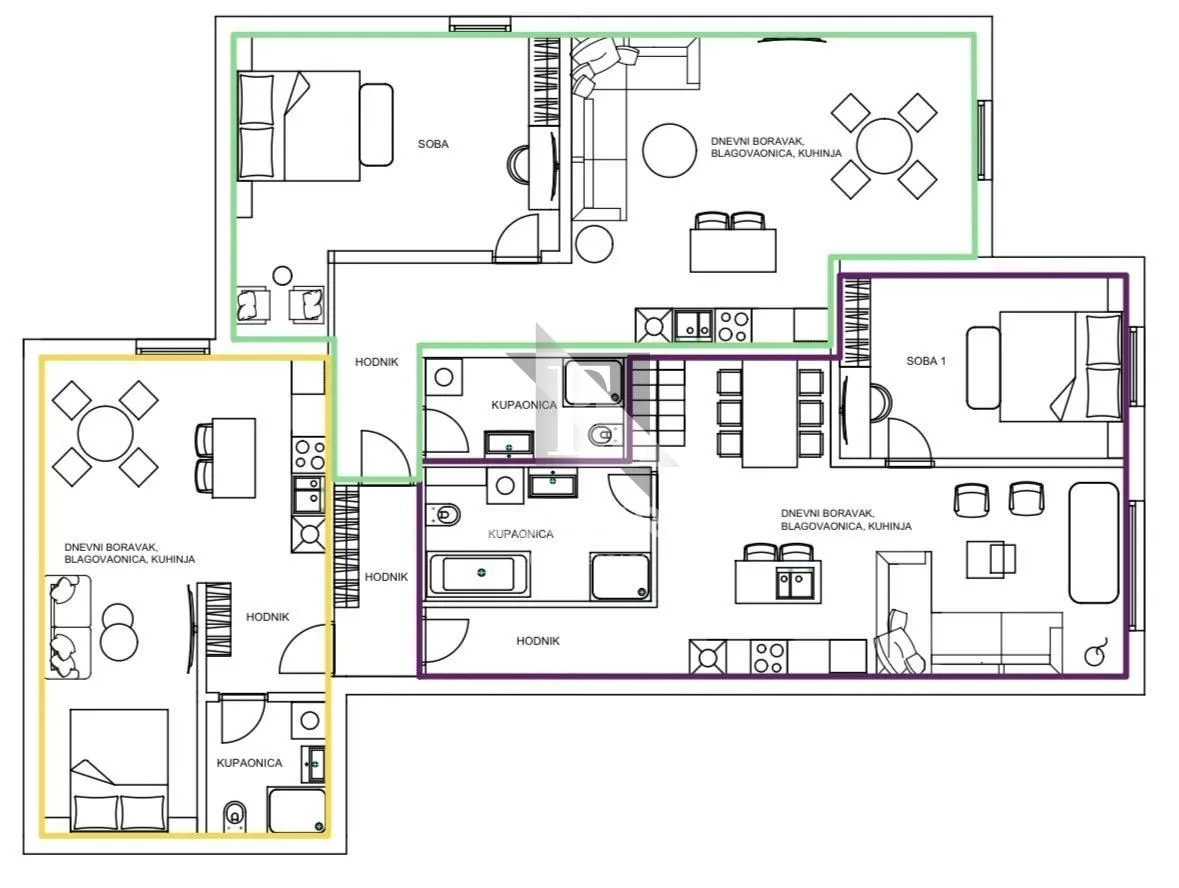 zaton - investicijska prilika - 4 luksuzna apartmana - 253m2 - slika 21