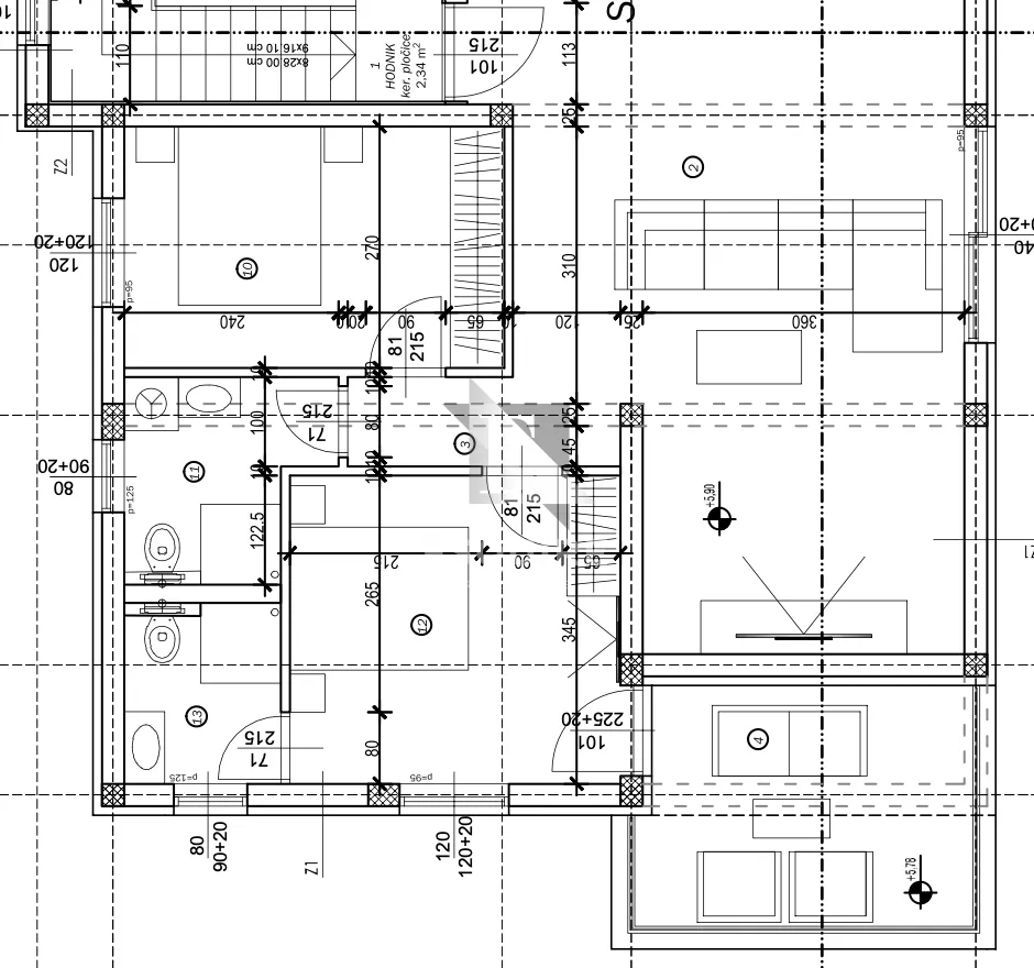 privlaka - trosoban penthouse s5 - 80m od mora - slika 23