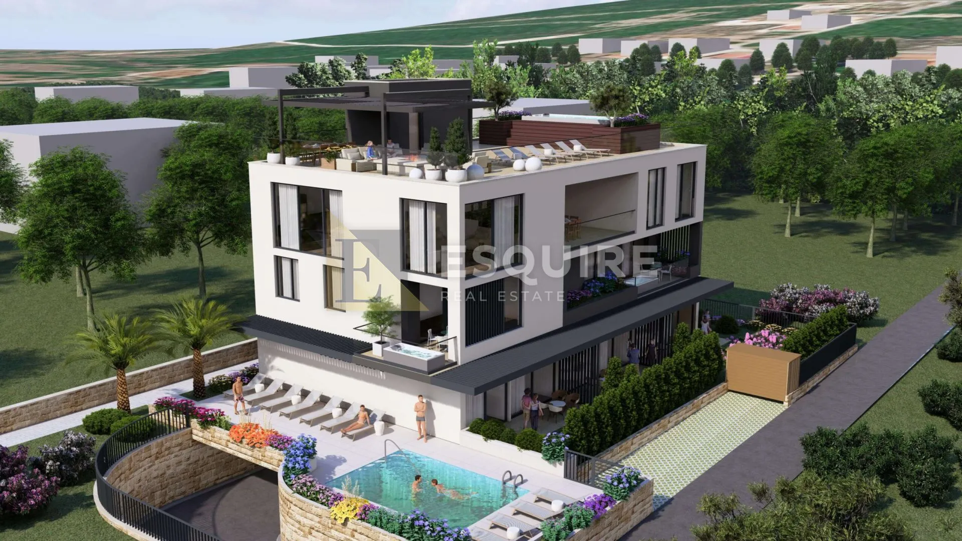 zadar - sukošan penthouse s201 prvi red do mora - 249m2 - slika 37