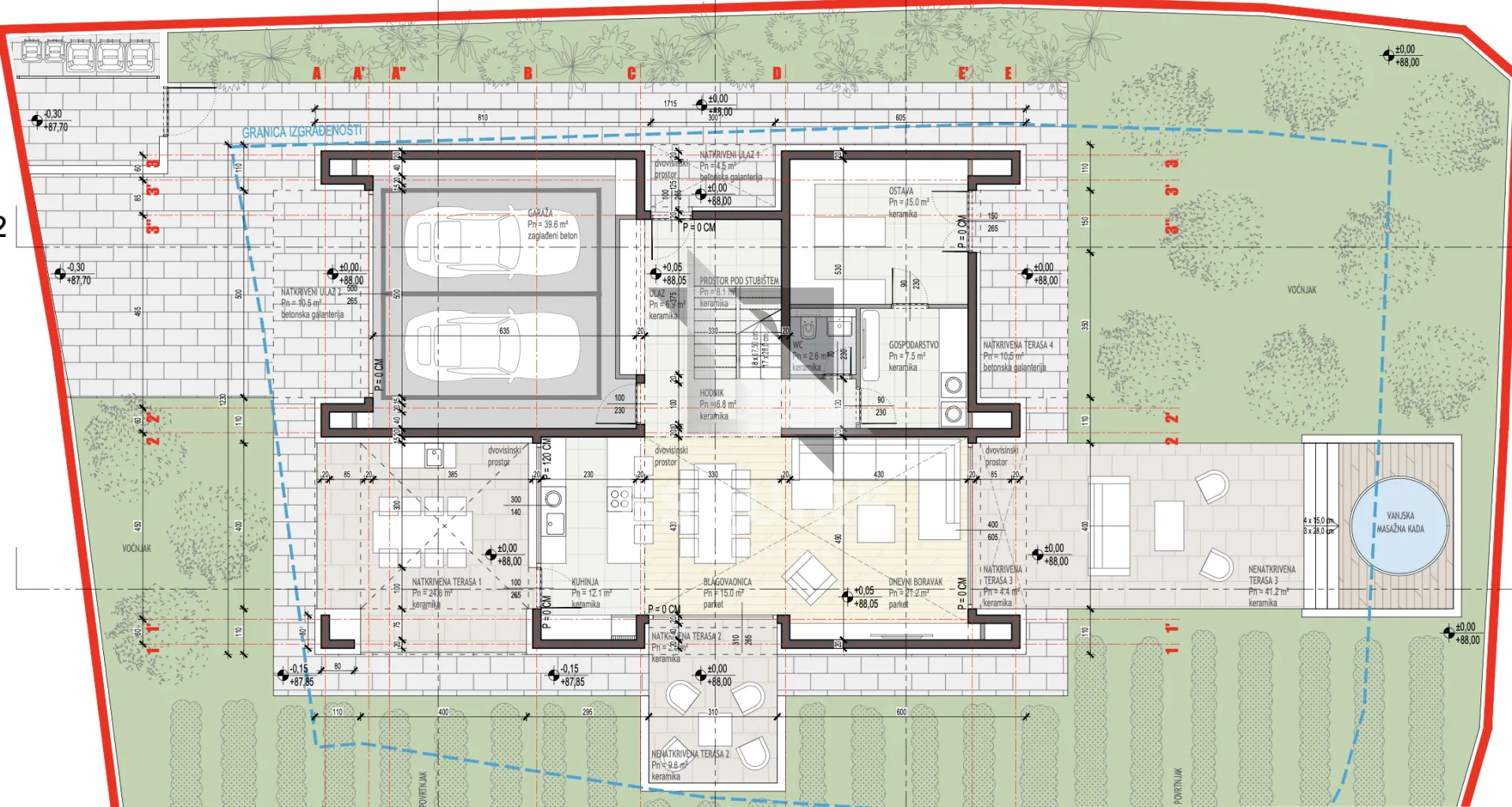 crno - građevinski teren s gotovim projektom obiteljske kuće - 750m2 - slika 11