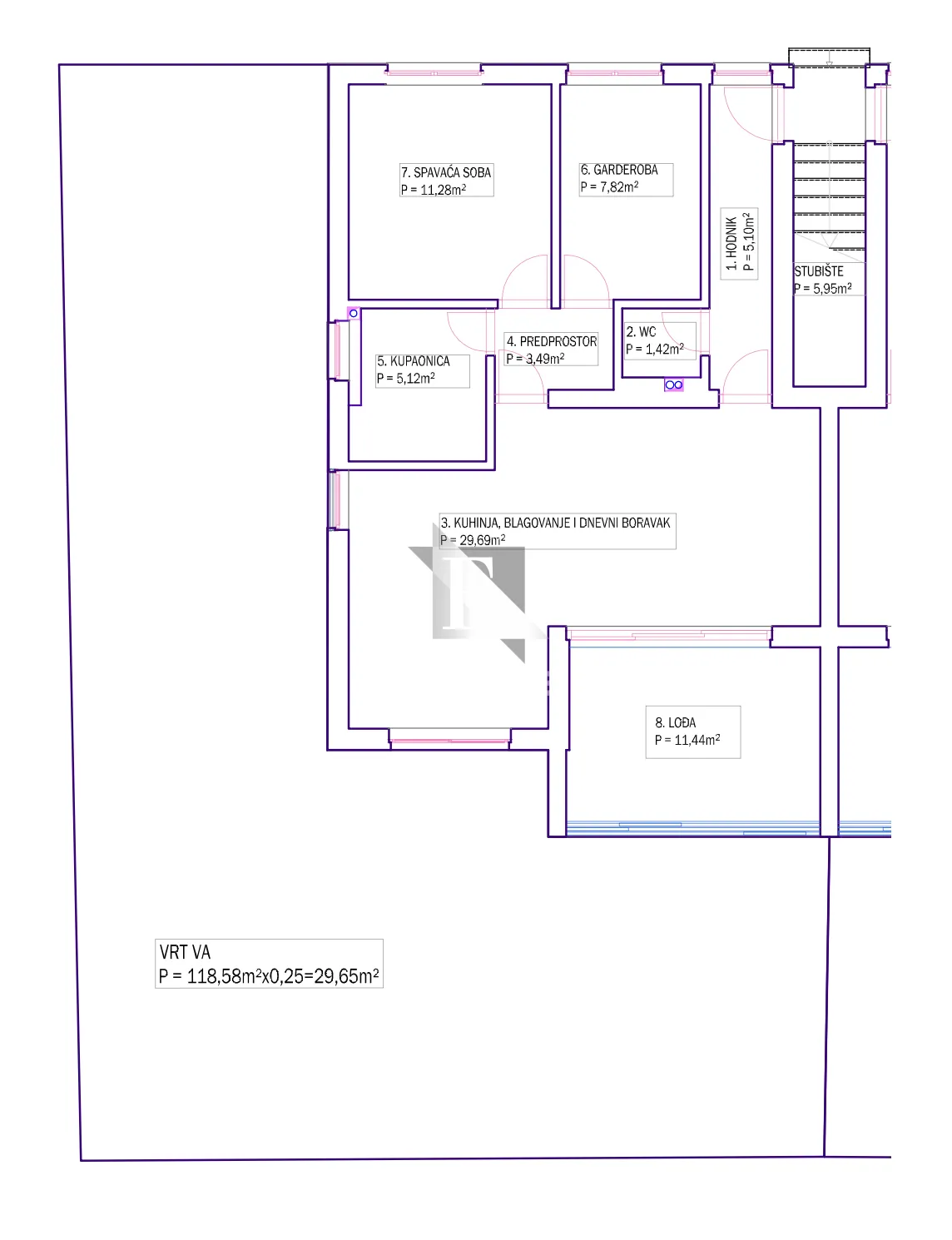 privlaka – namješten apartman c2 u prizemlju s velikim vrtom, 90 m od mora!! - slika 16