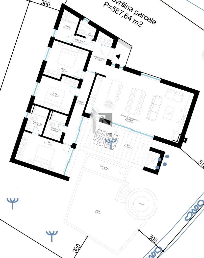 zadar - debeljak trosobna vila s bazenom - 145m2 - slika 10