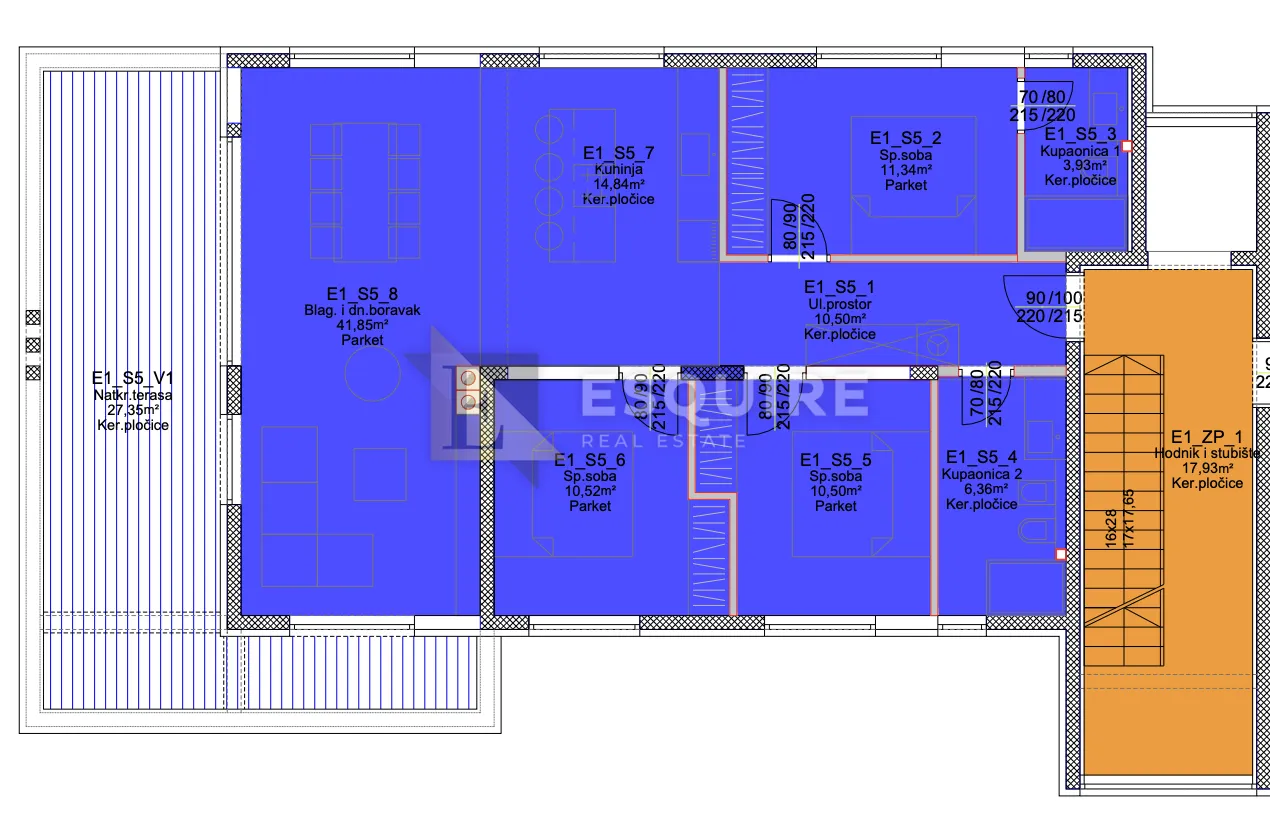 privlaka - sabunike stan s5 - trosoban stan 114m2 - slika 2