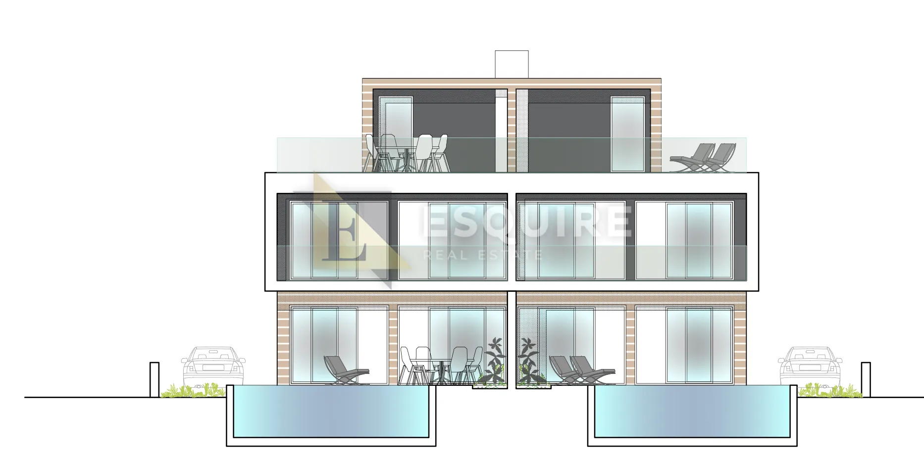 privlaka – moderna duplex vila s bazenom i panoramskim pogledom na more!! - slika 13