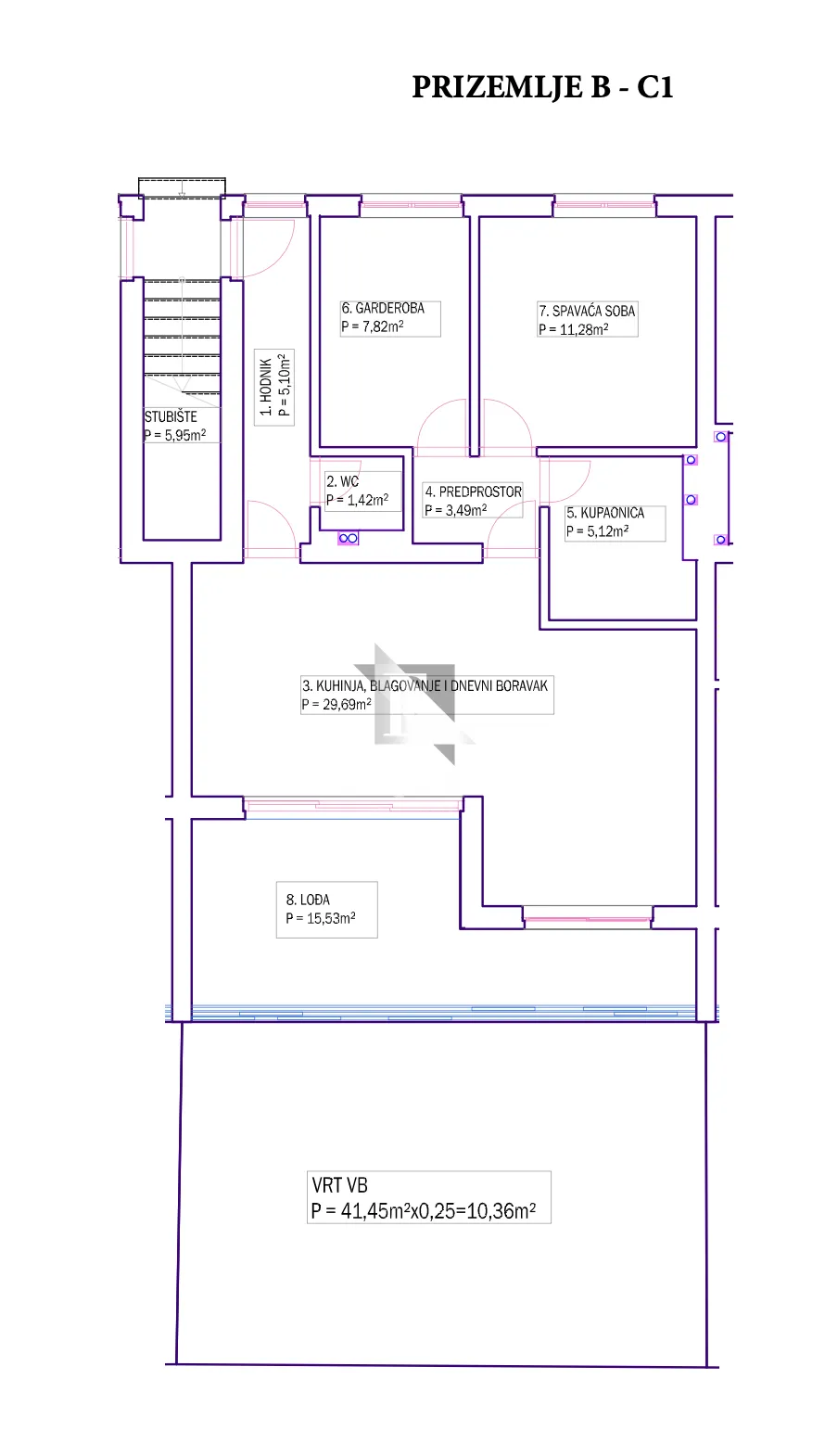 privlaka – namješten apartman c1 u prizemlju s velikim vrtom, 90 m od mora!! - slika 16
