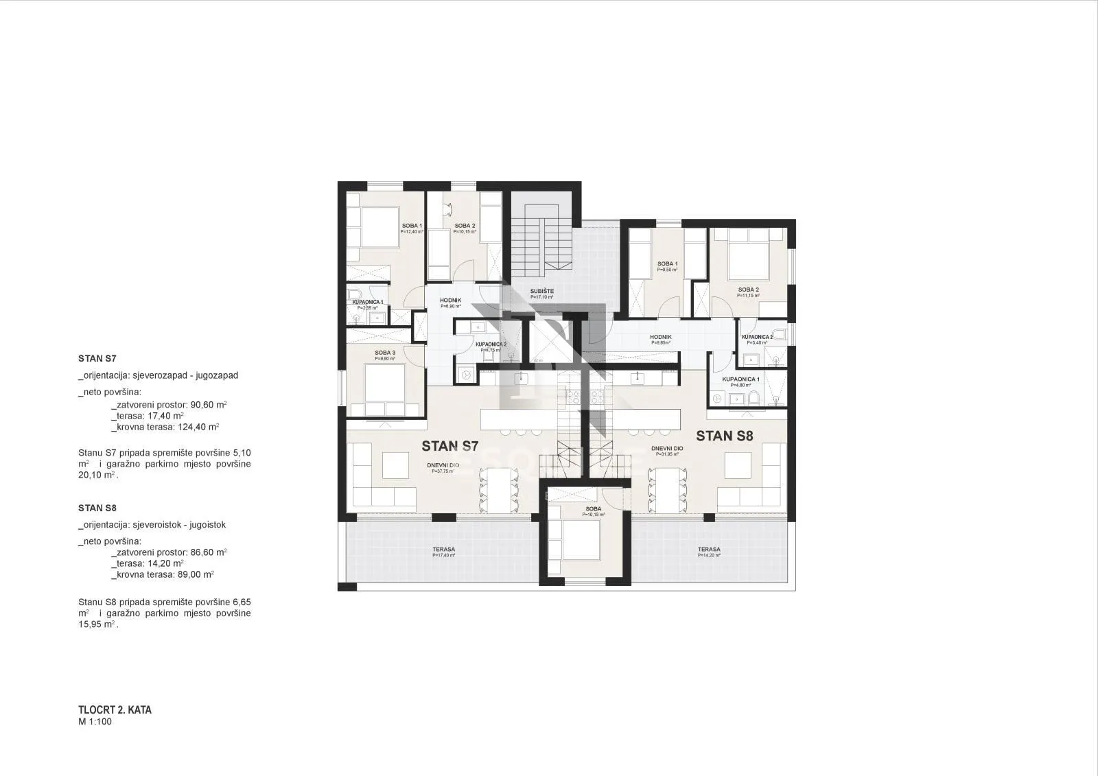 diklovac - luksuzan trosoban penthouse, garaža - 155m2 - slika 21
