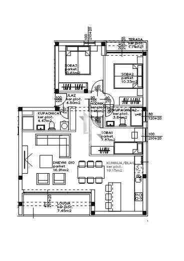 zadar - sukošan trosoban penthouse s6 na 2. katu od 84 m2!! - slika 30