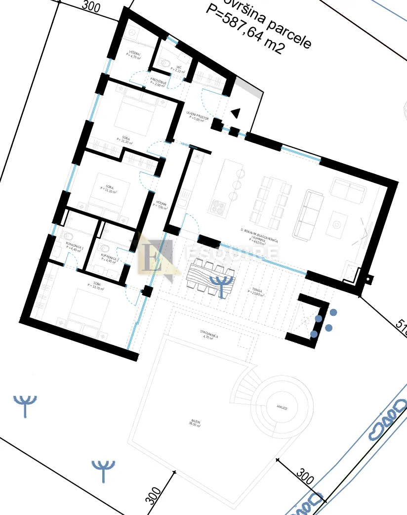 zadar - debeljak trosobna vila s bazenom - 145m2 - slika 10