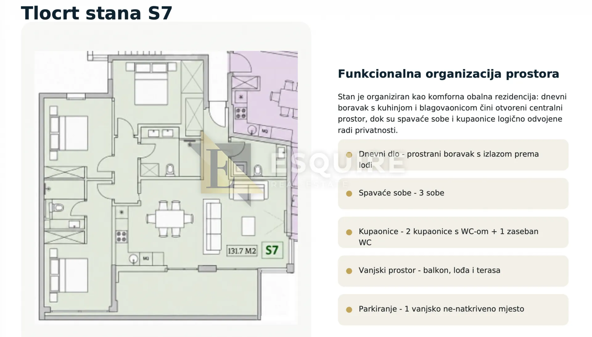 privlaka - lux novogradnja 1. red do mora - trosoban penthouse s7 - 131m2 - slika 6