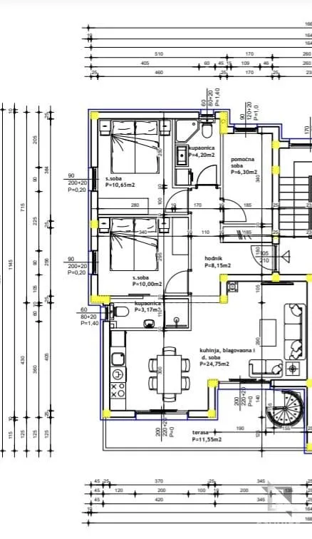 sukošan - mala makarska - trosoban penthouse 100m od mora - 127m2 - slika 46