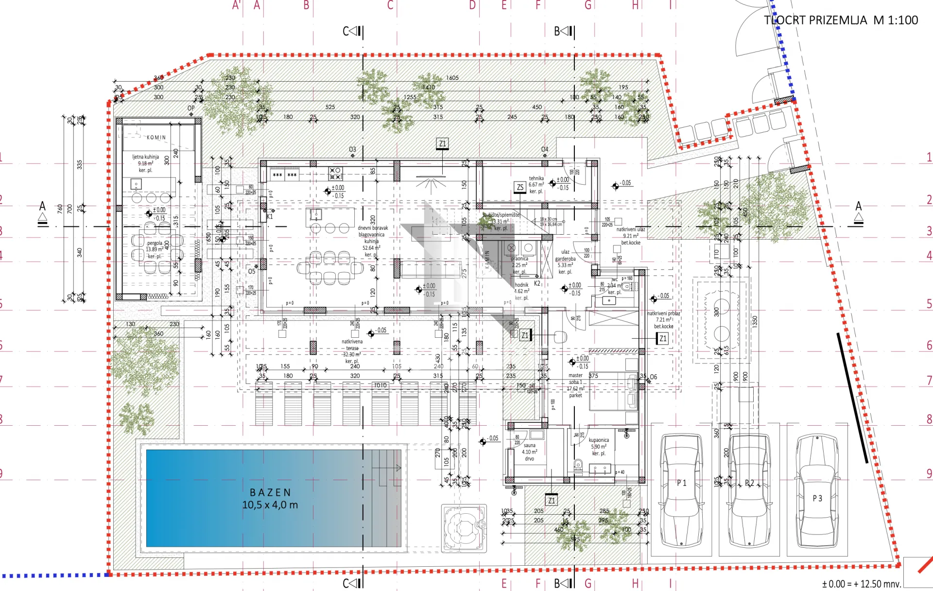 zaton - nin, građevinsko zemljište od 624 m2 sa gotovim projektom i dozvolom za vilu s bazenom!! - slika 2