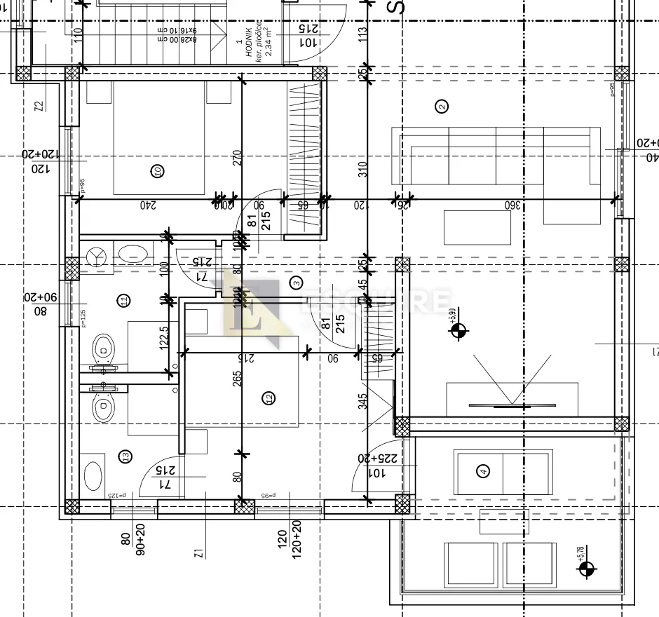 privlaka - trosoban penthouse s5 - 80m od mora - slika 23