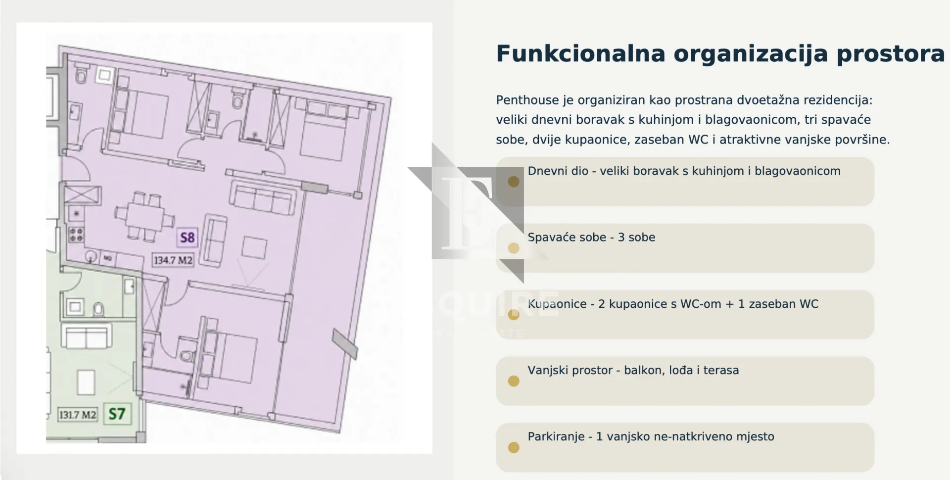 privlaka - lux novogradnja 1. red do mora - trosoban penthouse s8 - 134m2 - slika 6