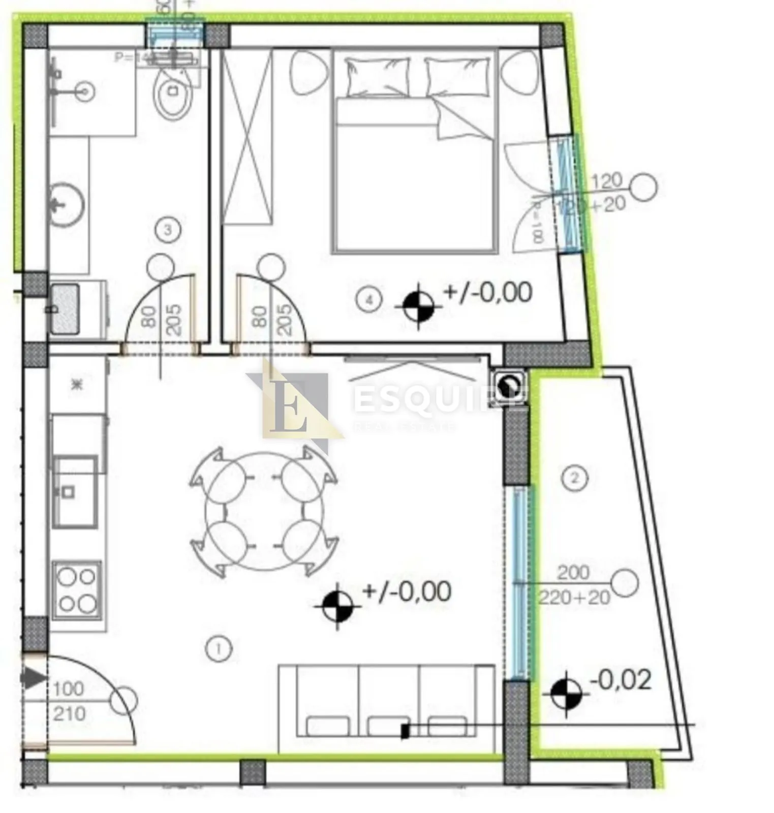 zadar - novi bokanjac - jednosoban stan u novogradnji - 43m2 - slika 12