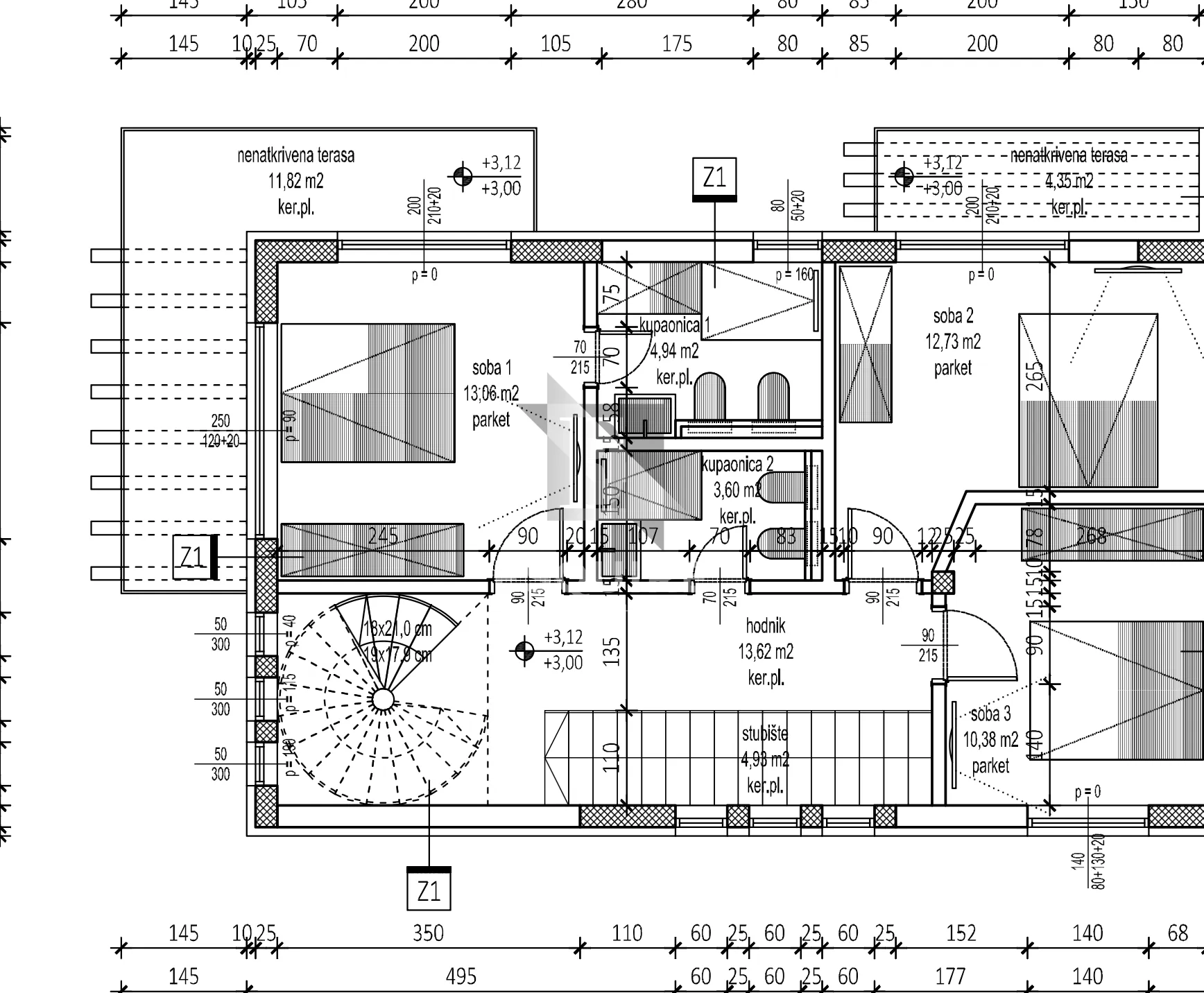 privlaka / sabunike – luksuzne duplex vile s krovnim bazenom i pogledom na more! - slika 9