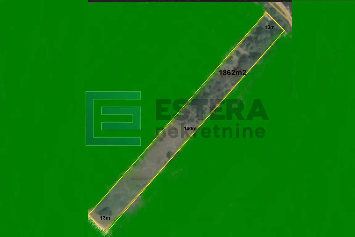 građevinsko zemljište prodaja biograd na moru 1862 m2, 200 m od mora, t1 hotel - slika 2